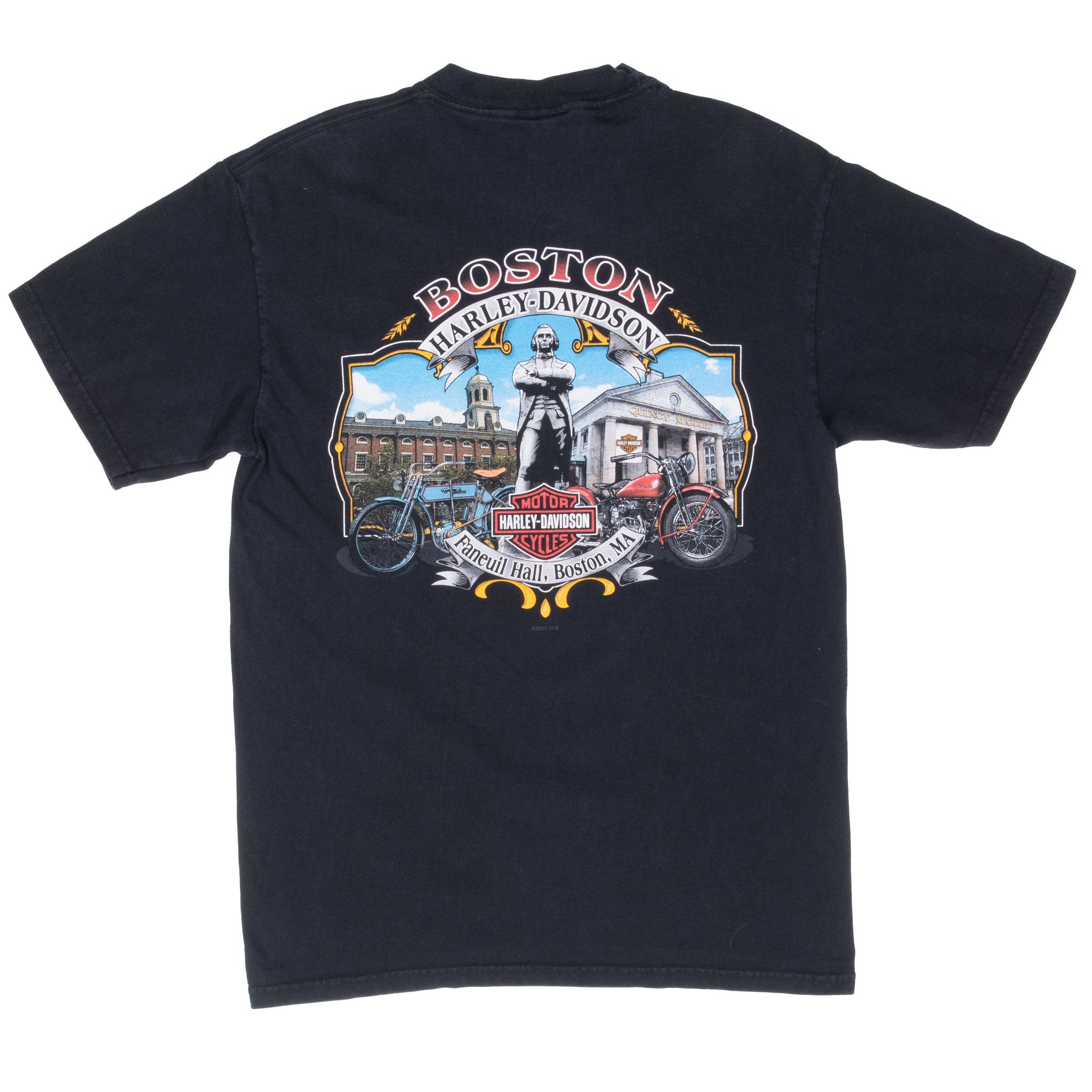 Vintage Harley Davidson Boston 2008 Tee Shirt Size Medium Made In Usa