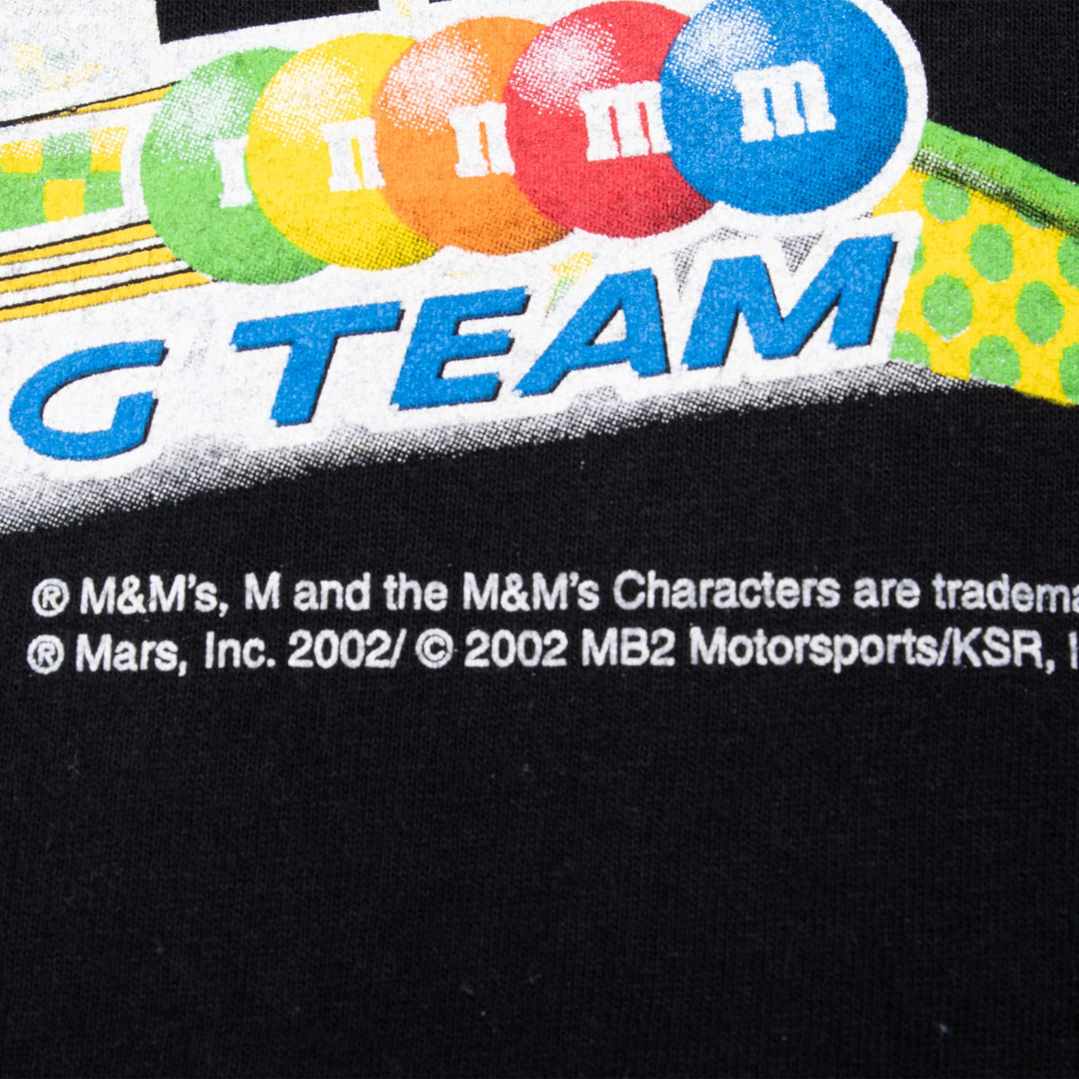 Vintage Nascar Ken Shrader #36 M&Ms 2002 Tee Shirt Size Large