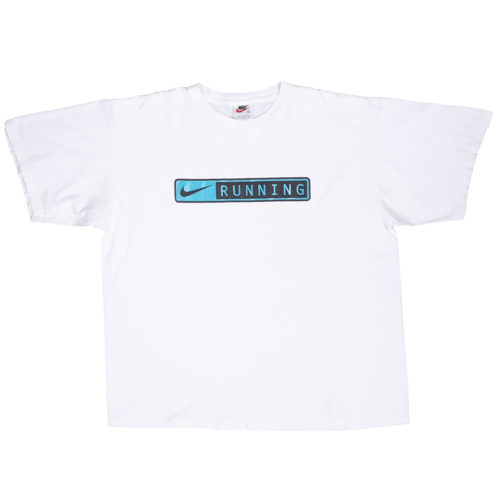 Vintage Nike Running White Tee Shirt 1990S Size XL