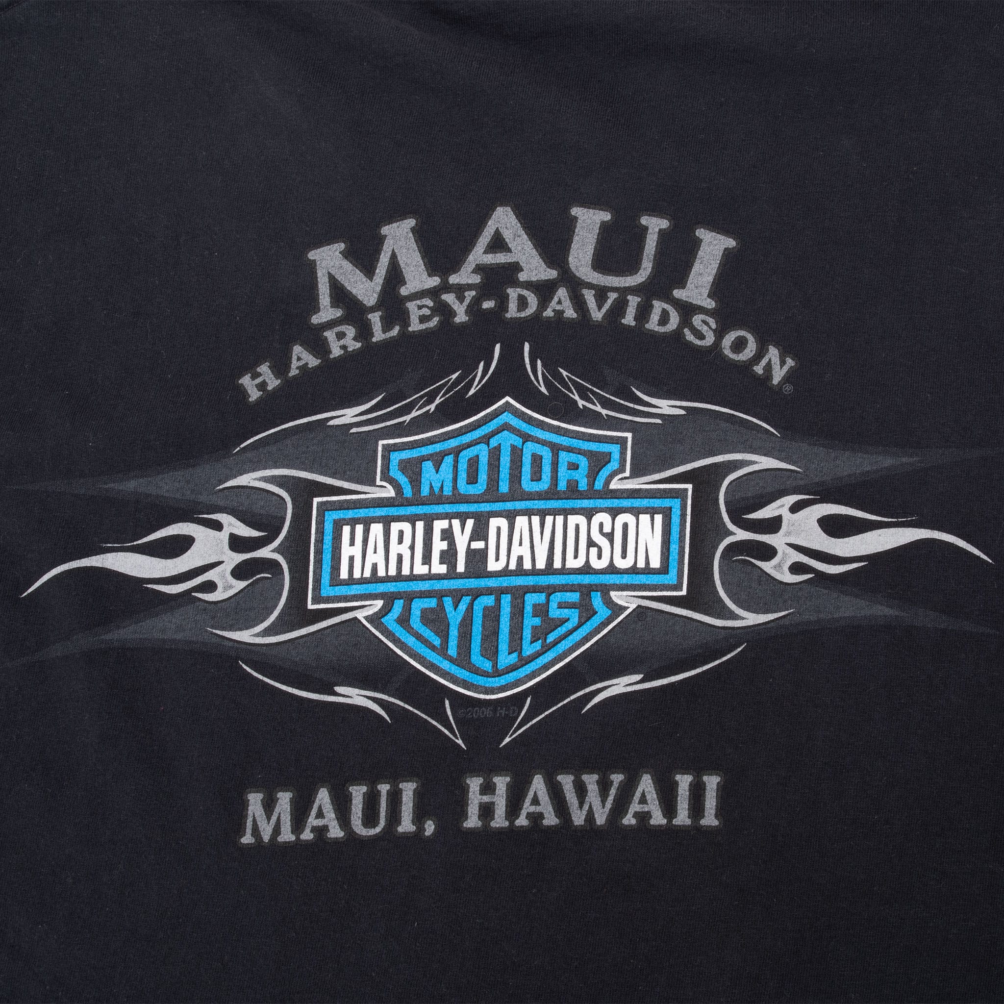 Vintage Harley Davidson Maui Hawaii Long Sleeve Tee Shirt 2006 Size Large Made In Usa