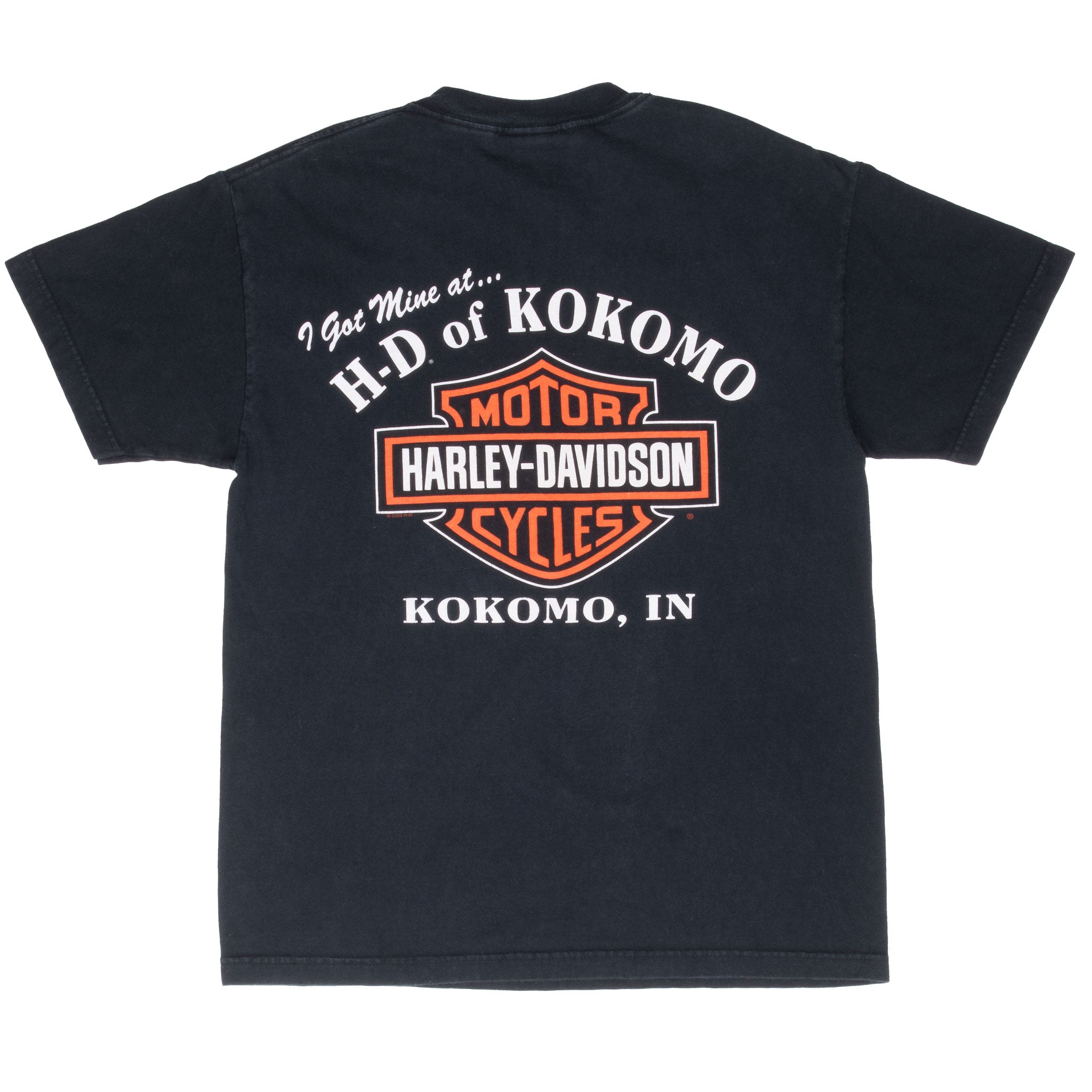 Vintage Harley Davidson Kokomo Indiana 2003 Tee Shirt Size Medium Made In Usa