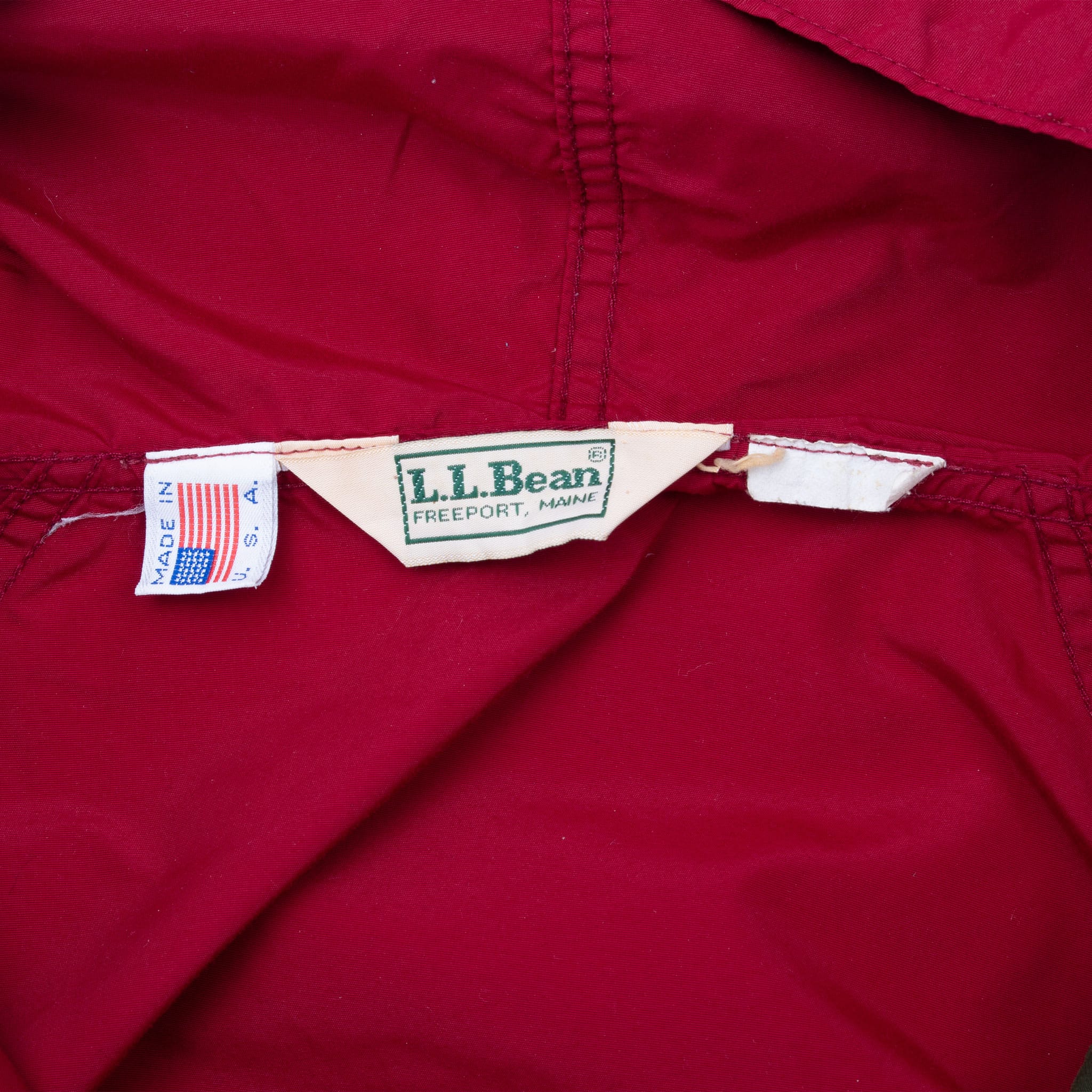 Vintage Ll Bean Hooded Pullover Windbreaker Jacket 1990S Size Large Made In Usa