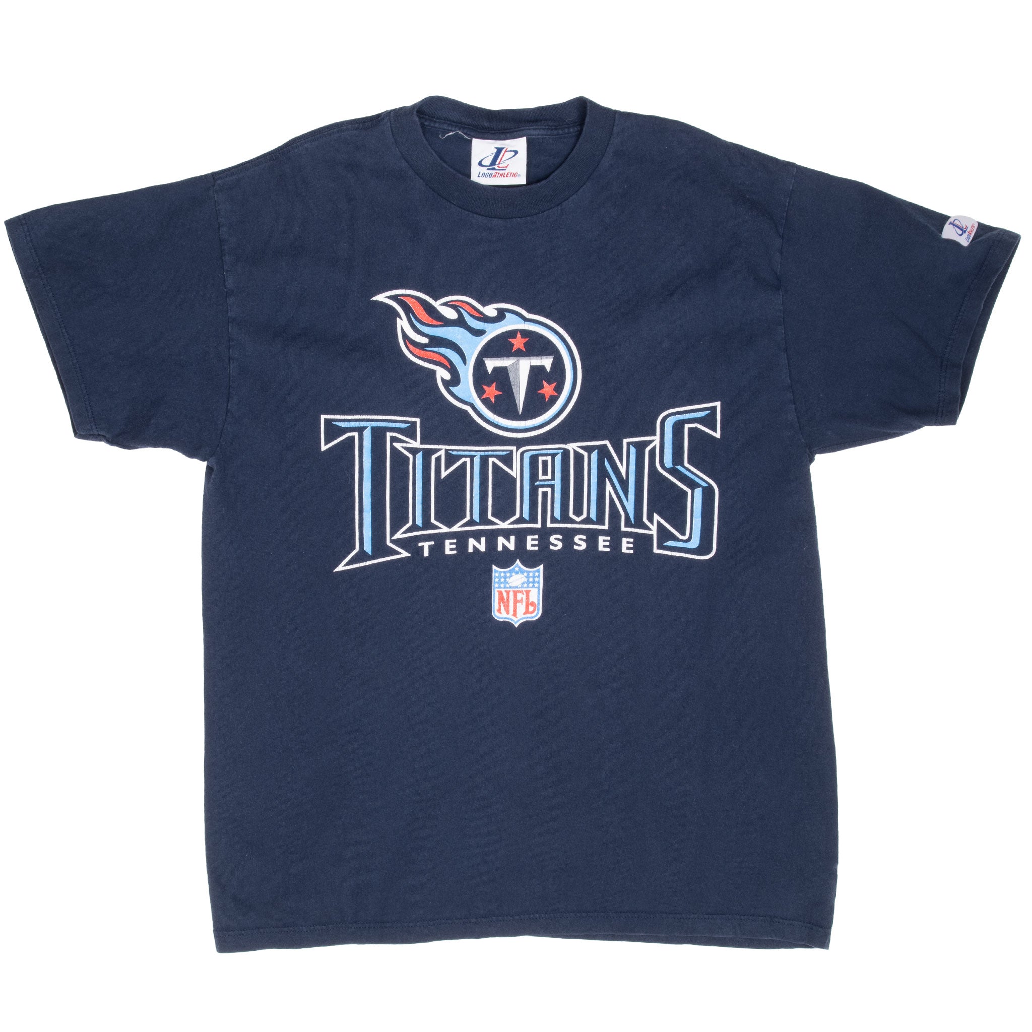 Vintage Nfl Tennessee Titans Blue Tee Shirt 1990S Size Large