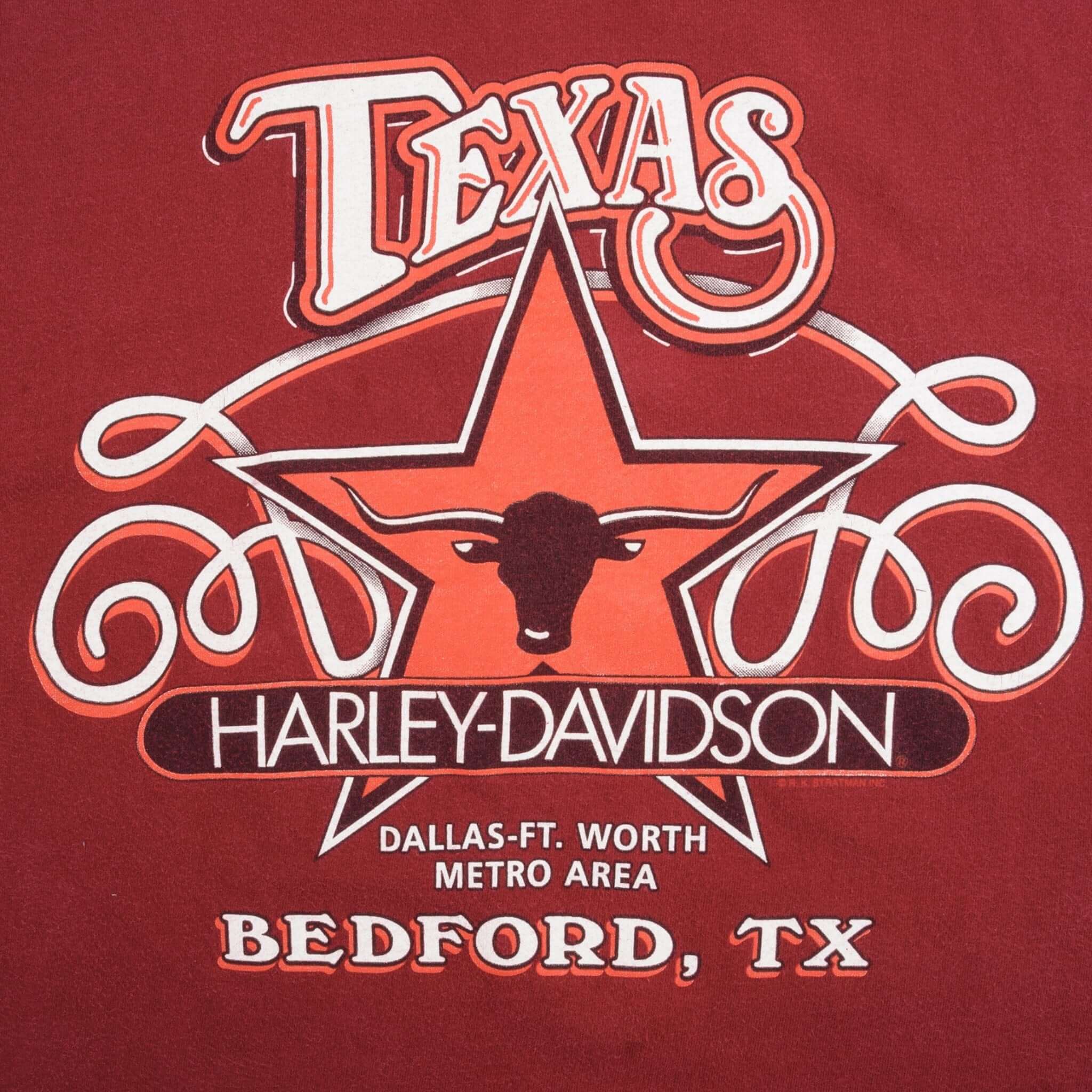 Vintage Harley Davidson We don't Just Stop Traffic We Strop Time Bedford Texas 1996 Size XL Made In USA With Single Stitch Sleeves