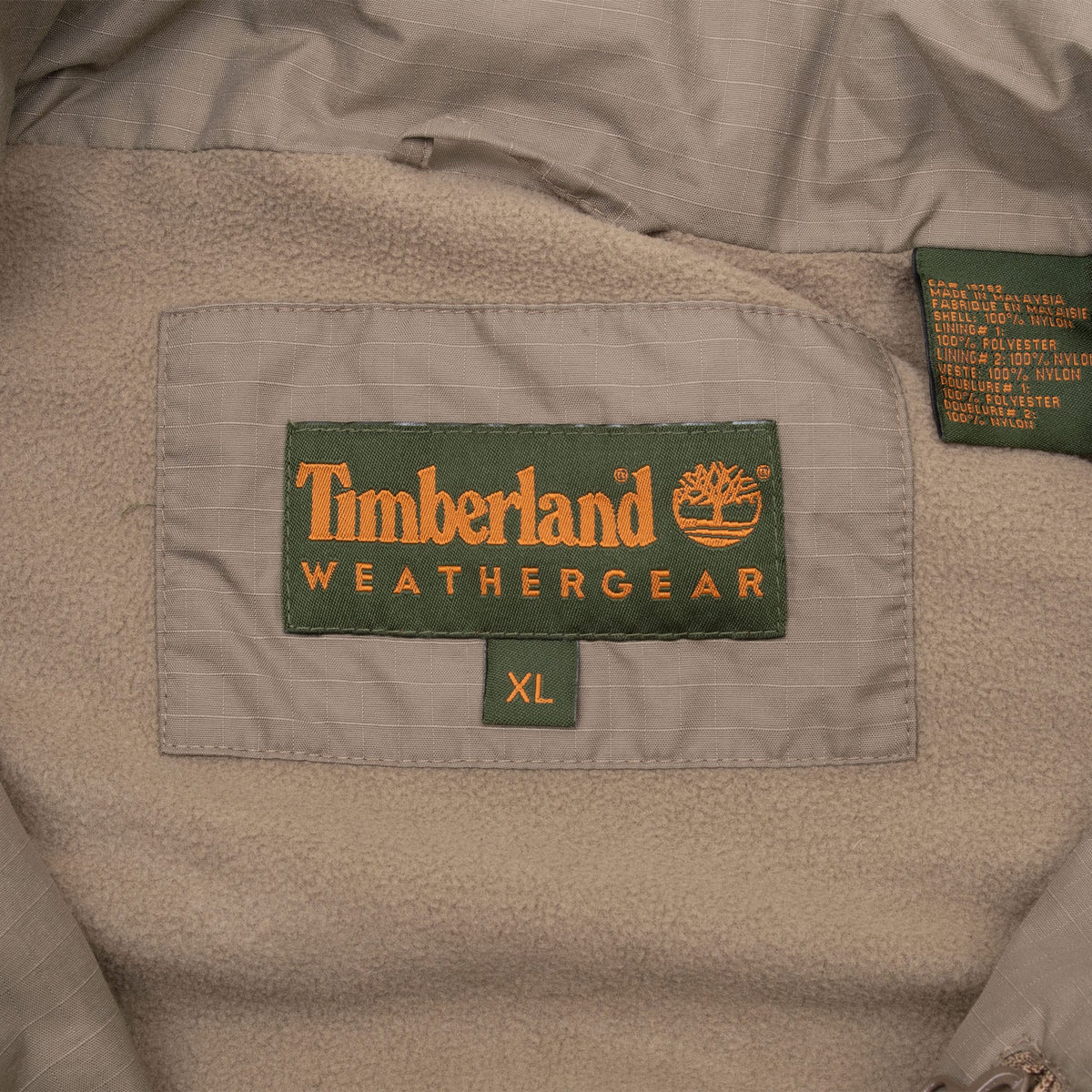 Vintage Timberland Olive Drab Rip Stop Jacket Size XL