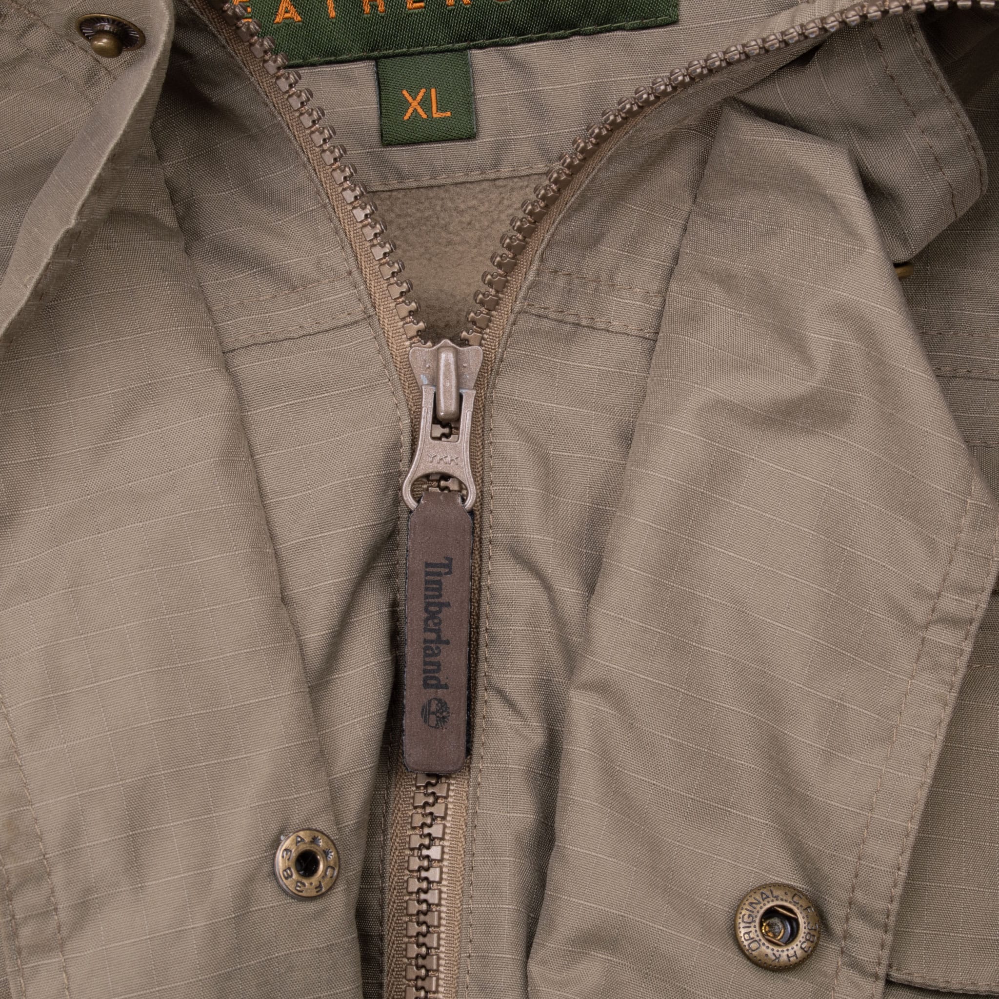 Vintage Timberland Olive Drab Rip Stop Jacket Size XL