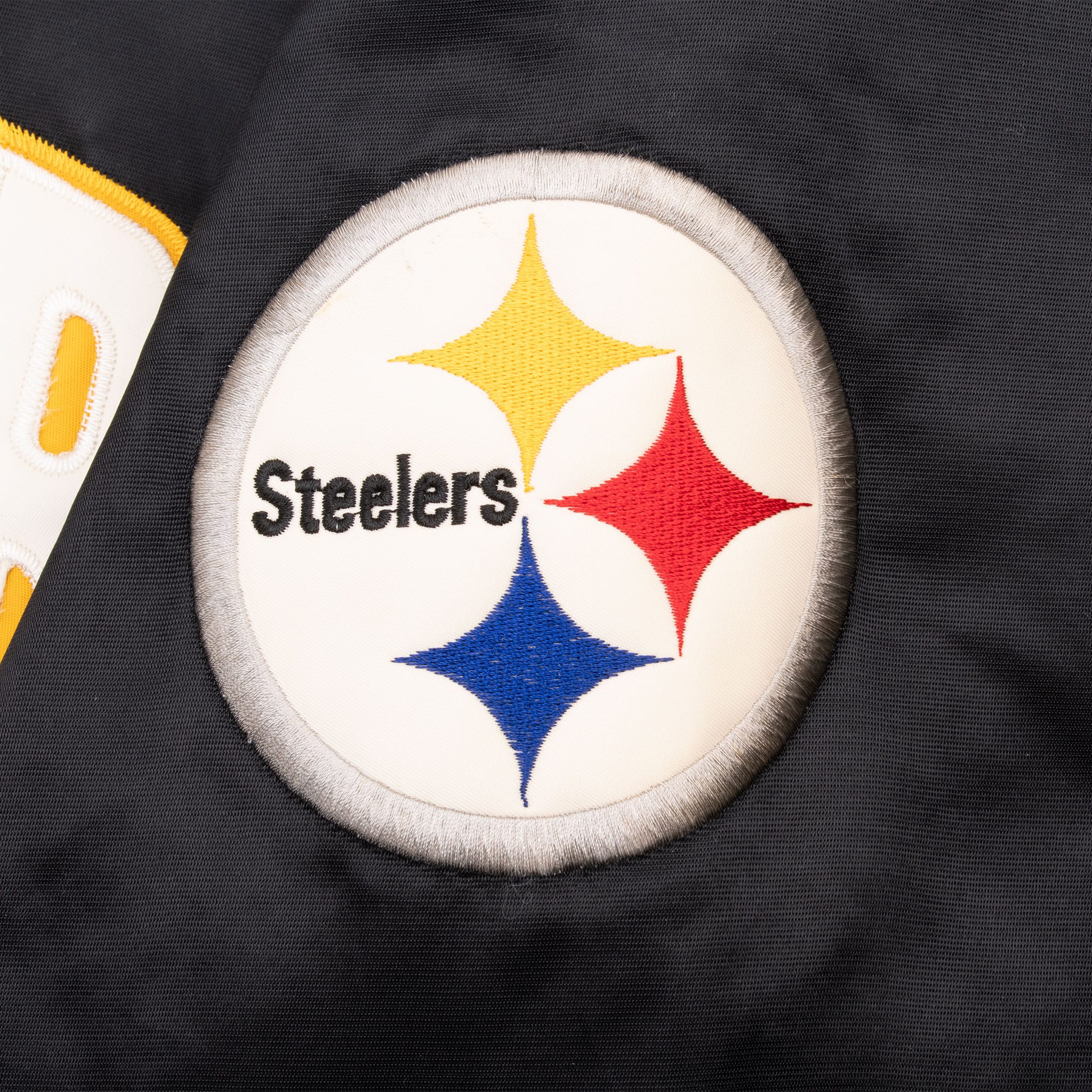 Vintage Nfl Pittsburg Steelers Puma Satin Bomber Jacket 1990S Size Medium