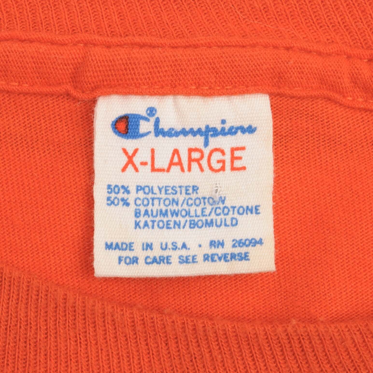 Vintage NFL Denver Broncos 1980S Champion Tee Shirt Size Medium Made In USA With Single Stitch Sleeves