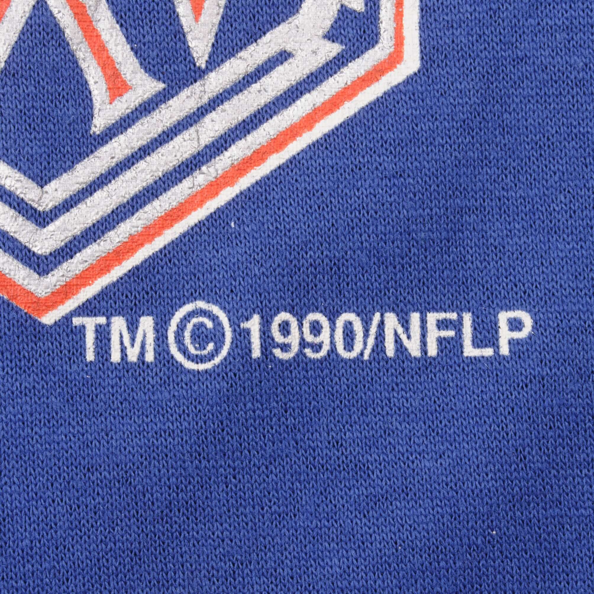 Vintage NFL Buffalo Bills Super Bowl Xxv 1990 Tee Shirt Size Medium Made In USA With Single Stitch Sleeves