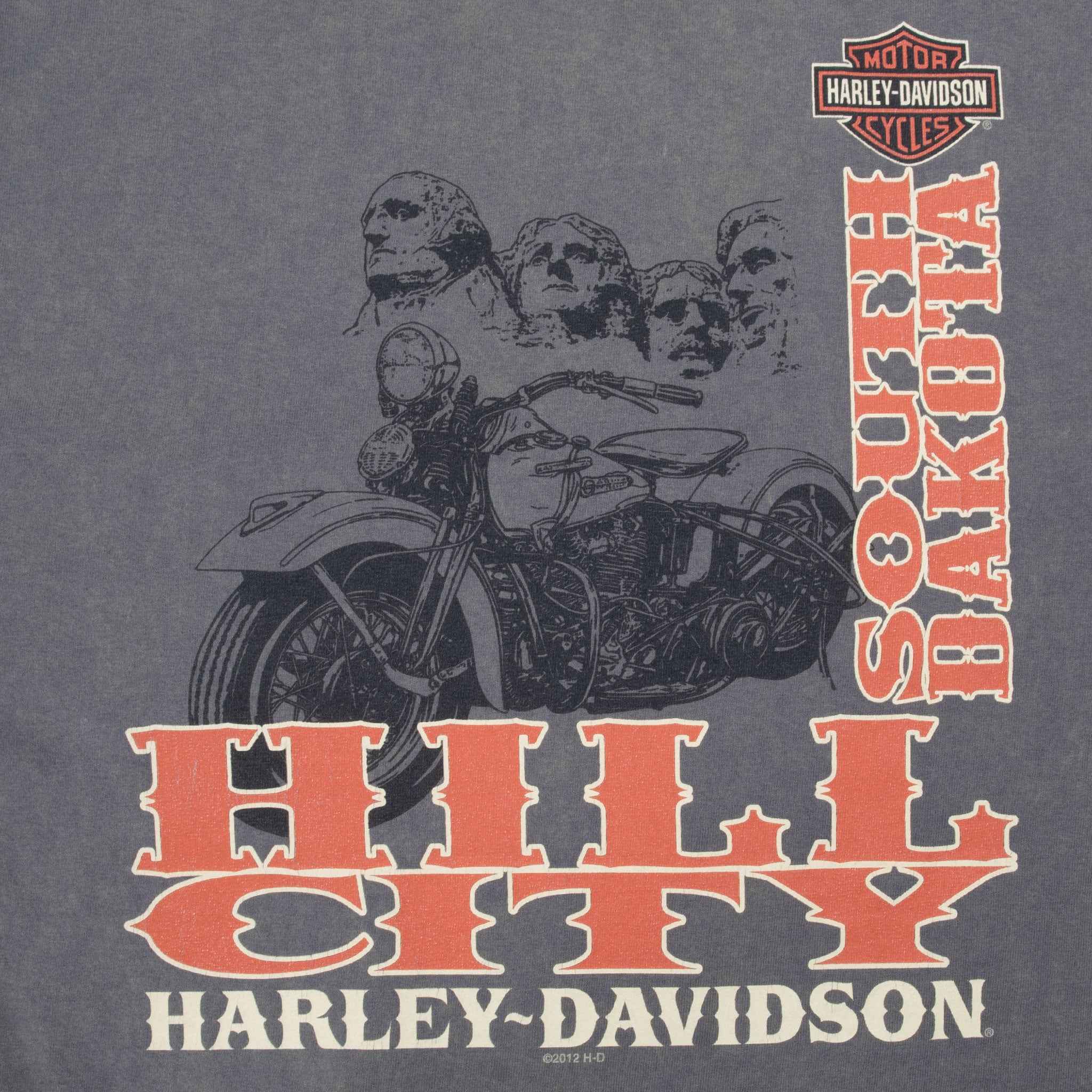 Vintage Harley Davidson Hill City South Dakota 2012 Tee Shirt Size Large