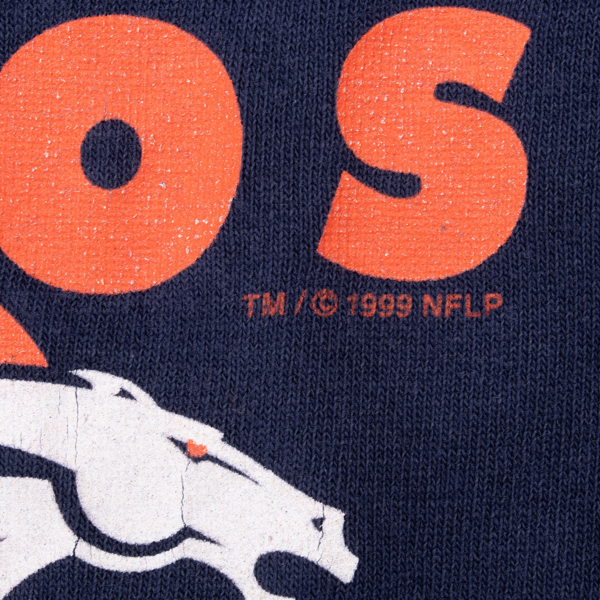 Vintage Nfl Denver Broncos Super Bowl Champions 1999 Tee Shirt Size Medium Made In Usa With Single Stitch Sleeves