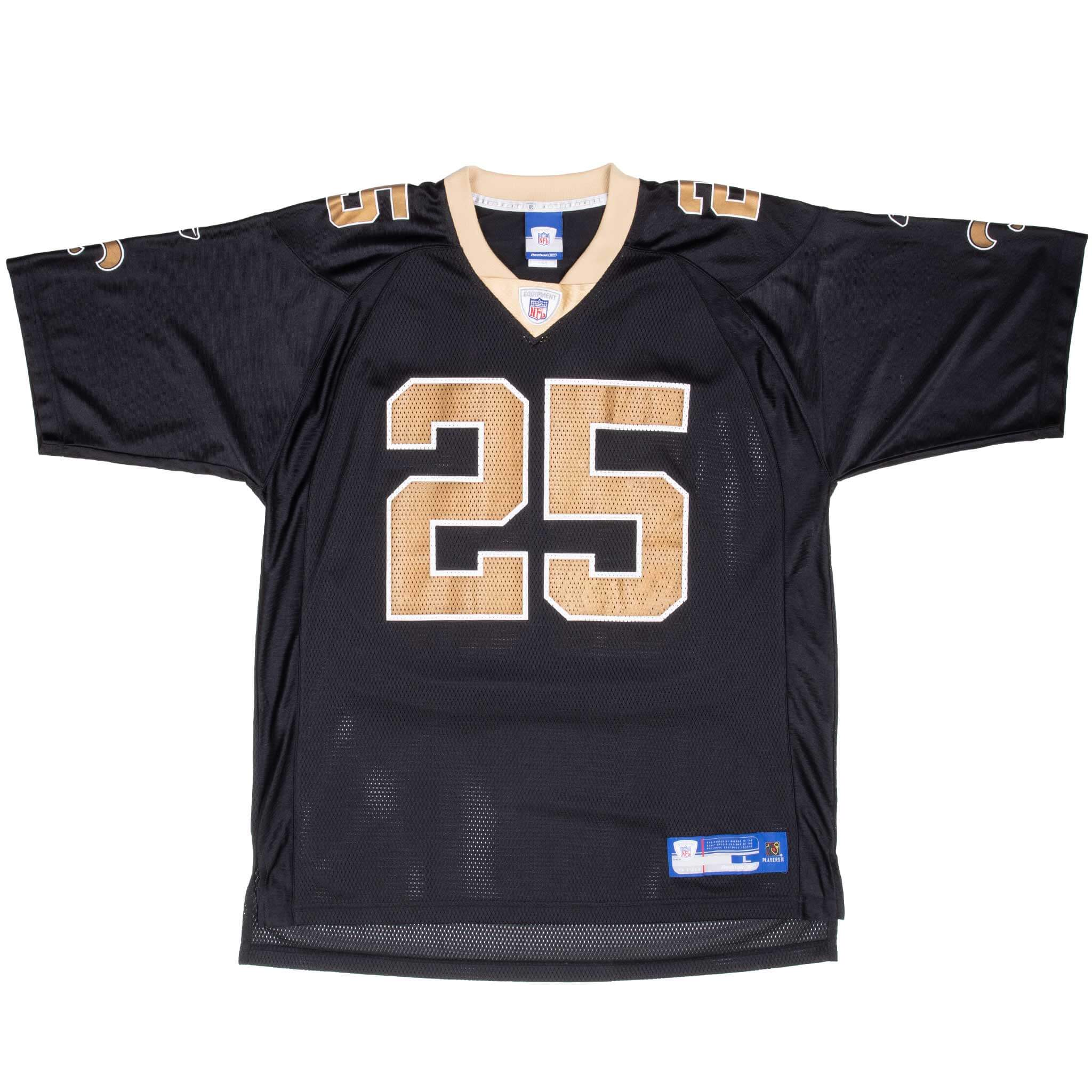Vintage Nfl New Orleans Saints Bush #25 Reebok Jersey 2000S Size Large
