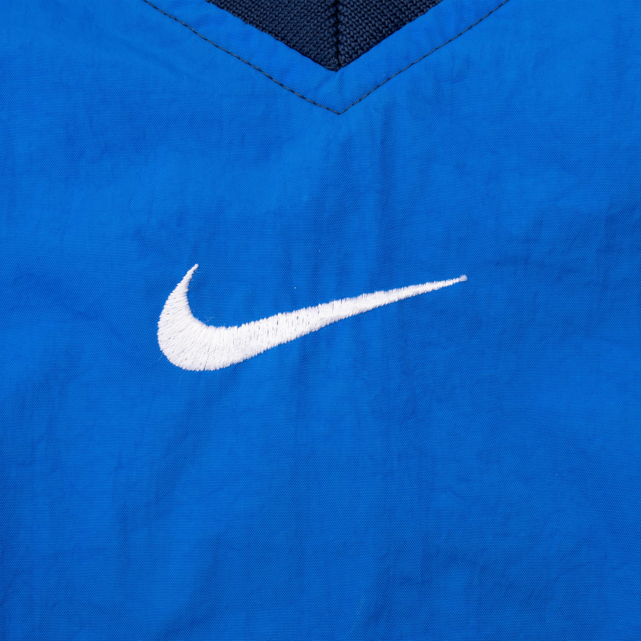 Vintage Nike Center Swoosh Blue Pullover Windbreaker Jacket 1990S Size Xl Women
