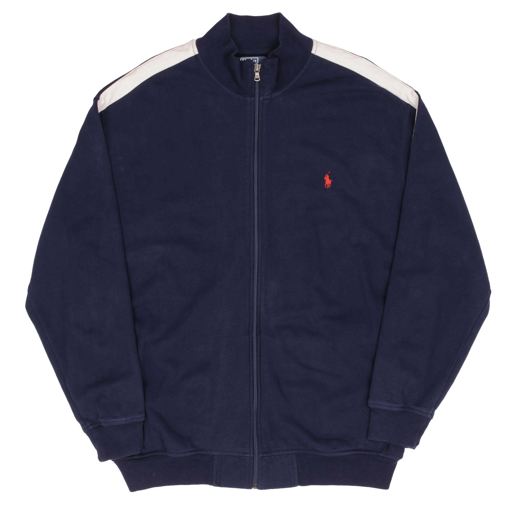 Vintage Ralph Lauren Full Zip Classic Blue Sweatshirt 1990S Size 2XL Tall