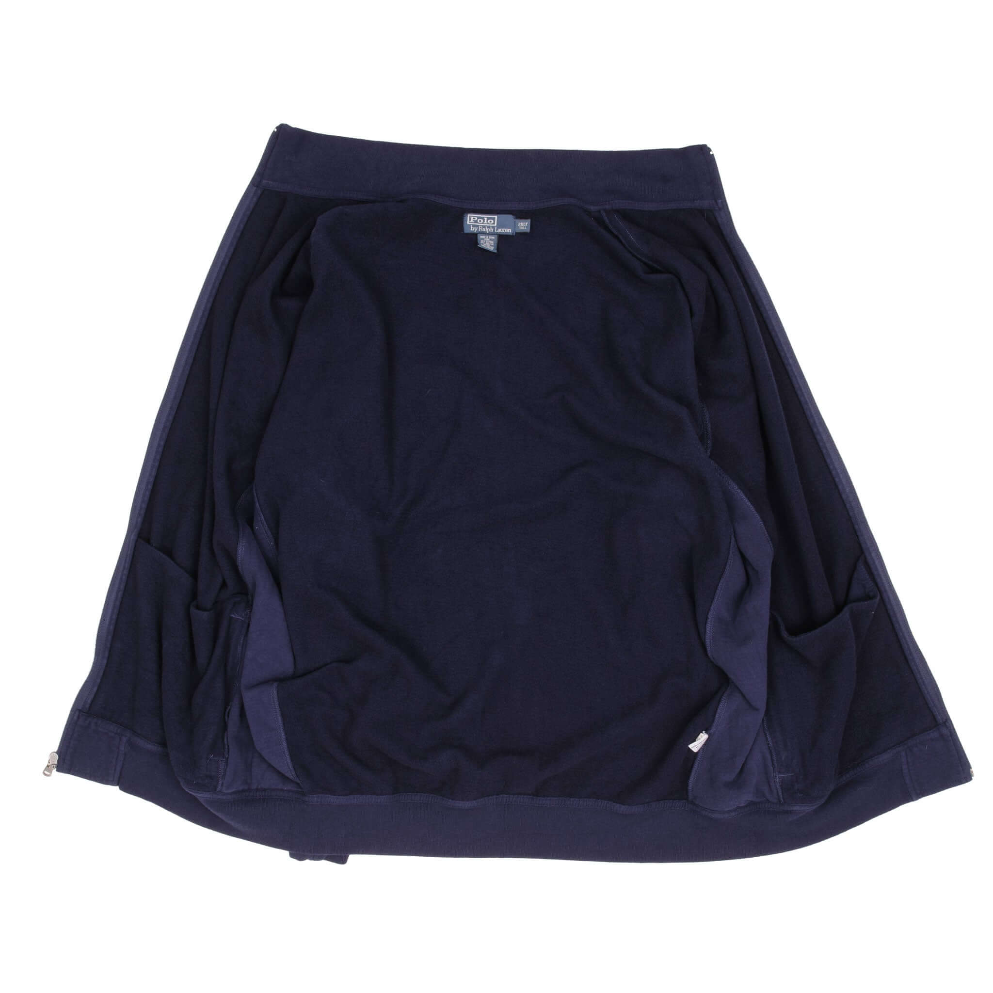 Vintage Ralph Lauren Full Zip Classic Blue Sweatshirt 1990S Size 2XL Tall