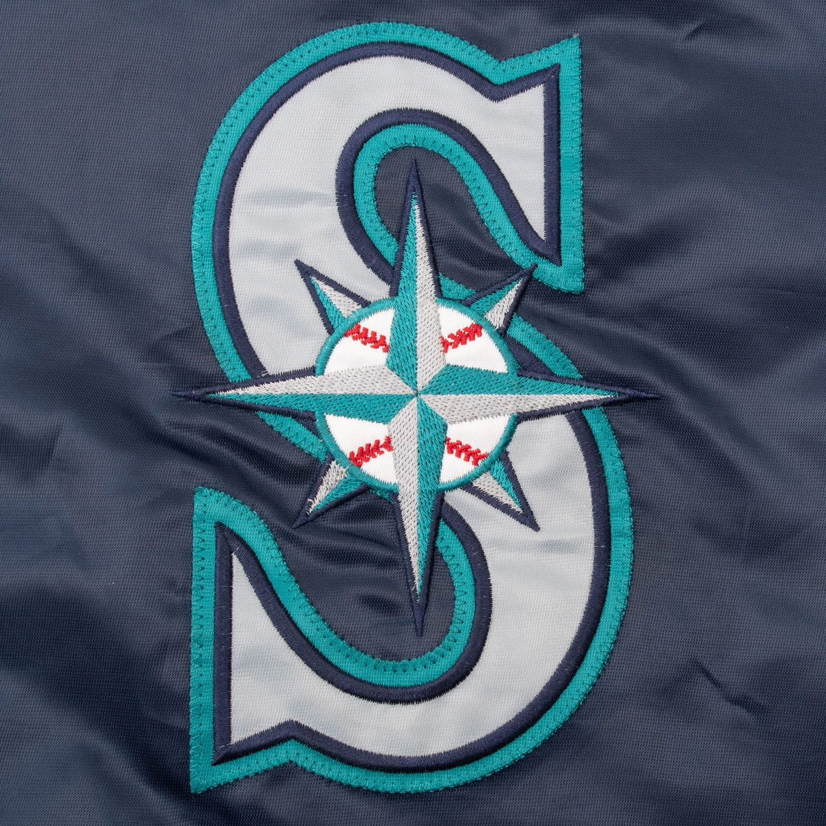 Vintage Mlb Seattle Mariners Starter Satin Bomber Jacket 1990S Size 2XL