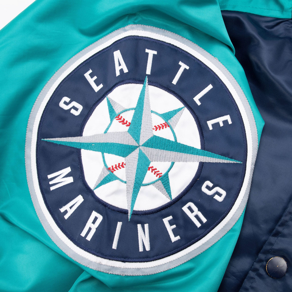 Vintage Mlb Seattle Mariners Starter Satin Bomber Jacket 1990S Size 2XL
