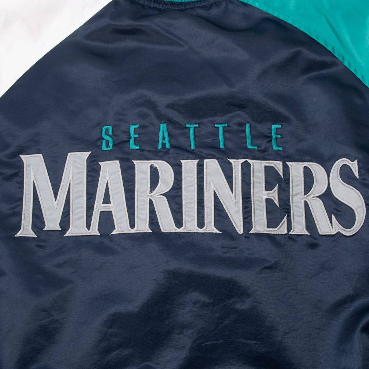 Vintage Mlb Seattle Mariners Starter Satin Bomber Jacket 1990S Size 2XL