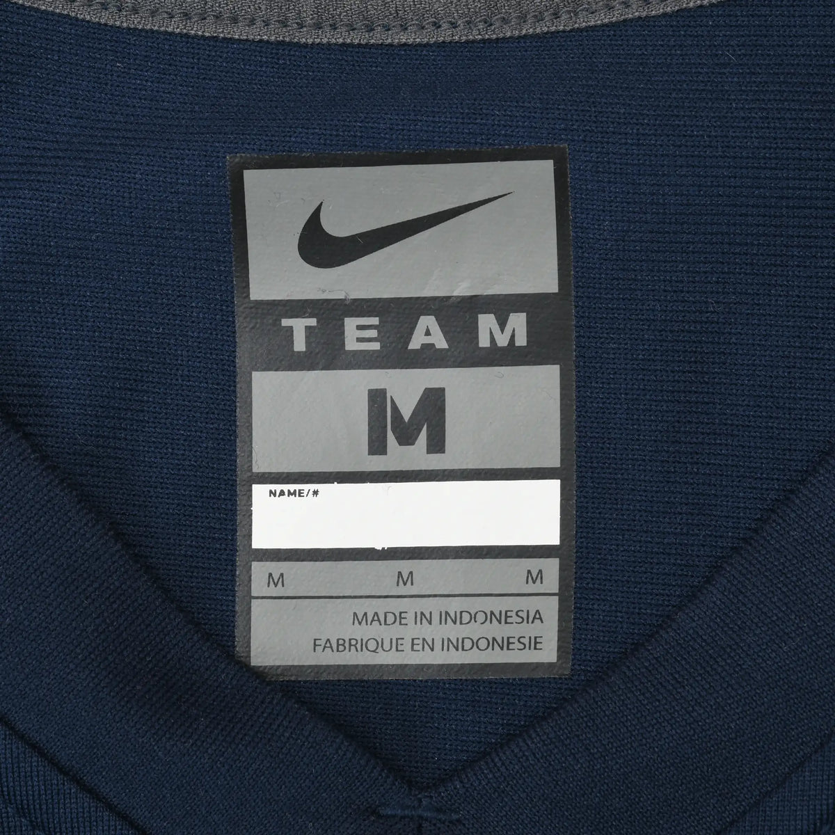 Nike Team medium neck label inside navy BYU football jersey