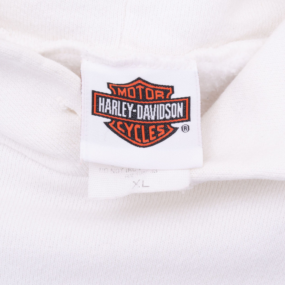 Vintage Harley Davidson San Marcos California White Hoodie Sweatshirt 2005 Size XL Made In USA