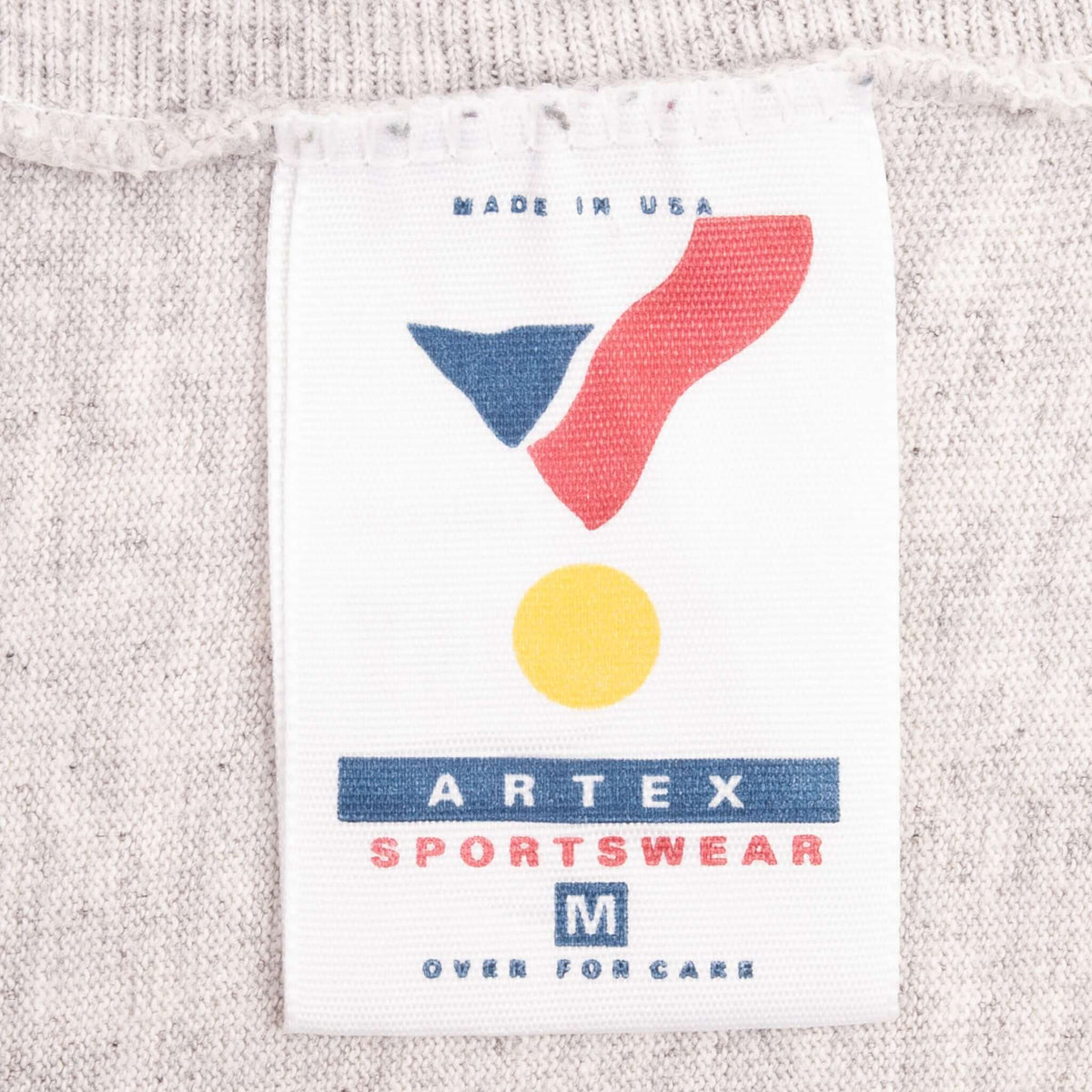 Artex Sportswear medium neck label marked Made in USA