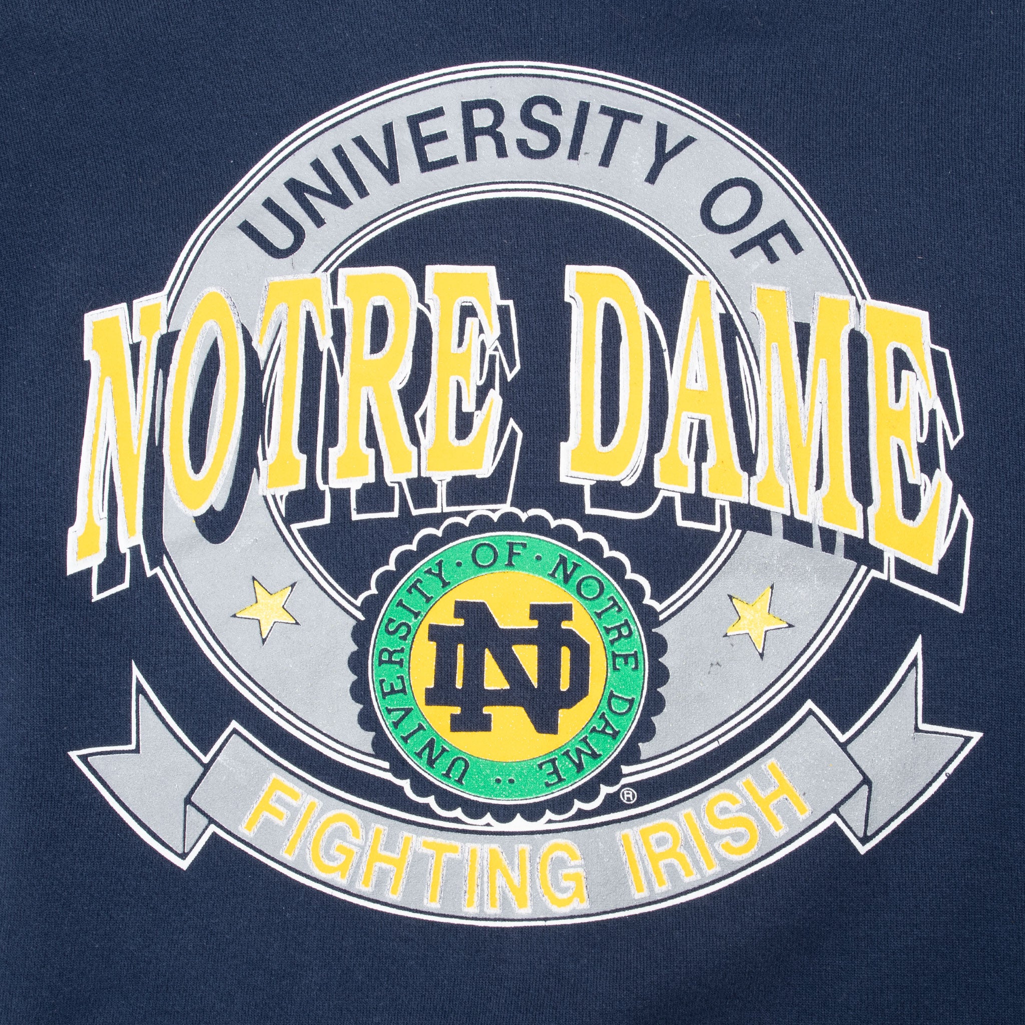 Vintage Ncaa Notre Dame Fighting Irish Sweatshirt 1990S Size Large Made In Usa