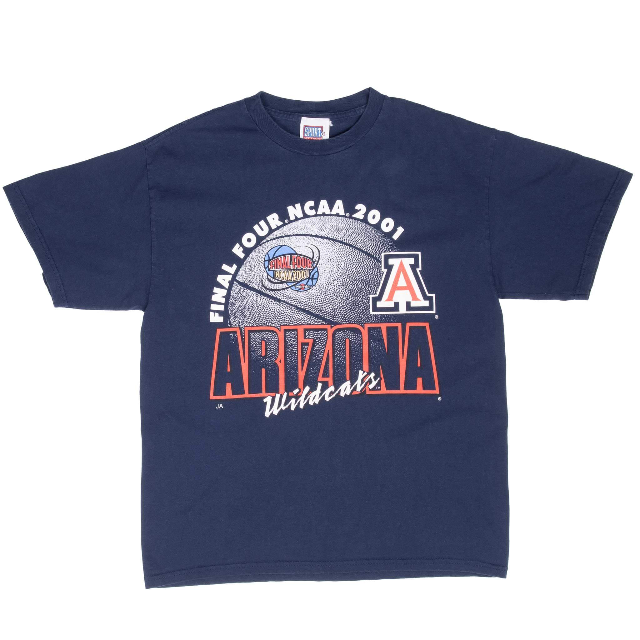 Vintage Ncaa Arizona Wildcats Final Four 2001 Tee Shirt Size Large