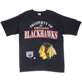 VINTAGE NHL CHICAGO BLACKHAWKS TEE SHIRT 1990S LARGE MADE IN USA