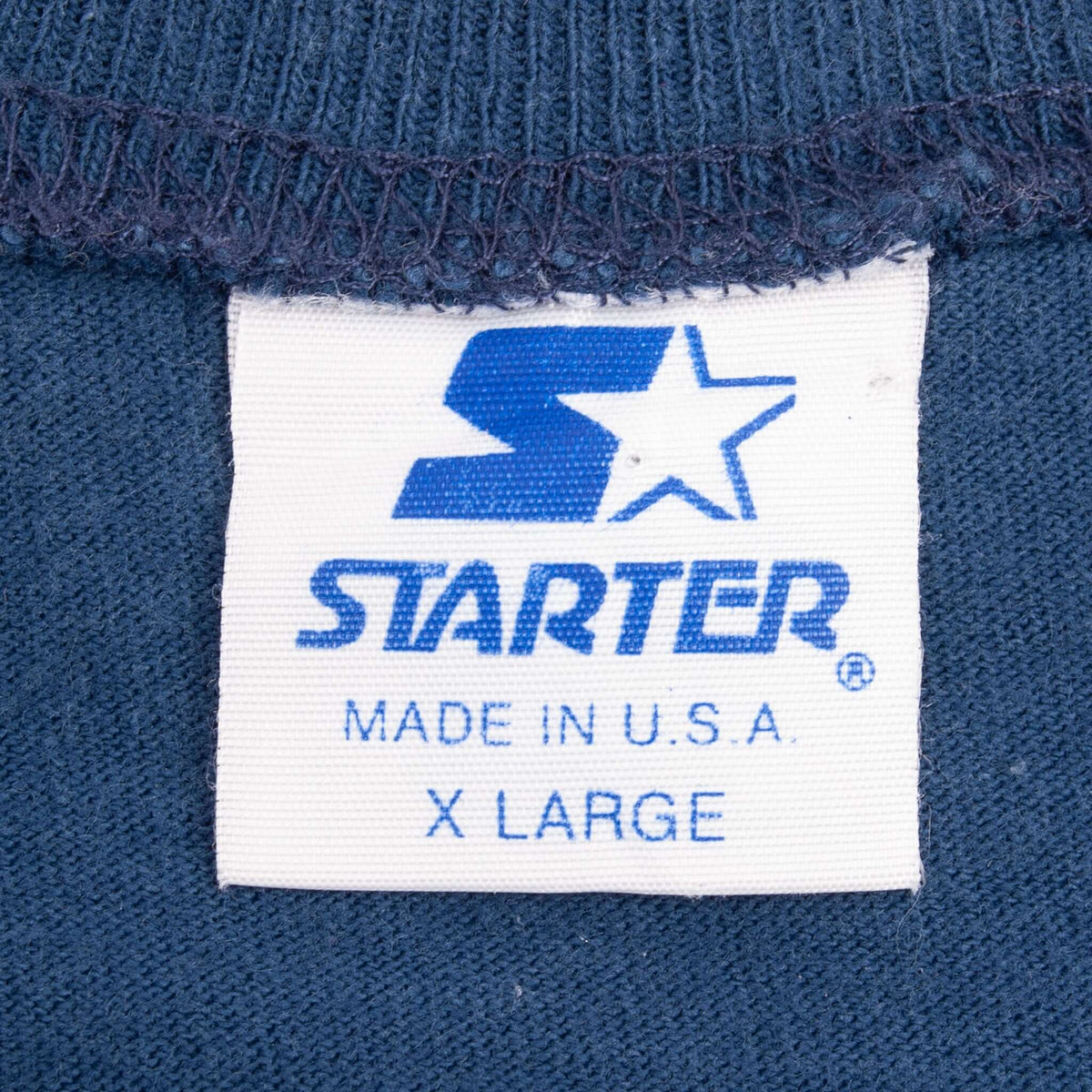 Starter neck label marked Made in U.S.A. and X Large