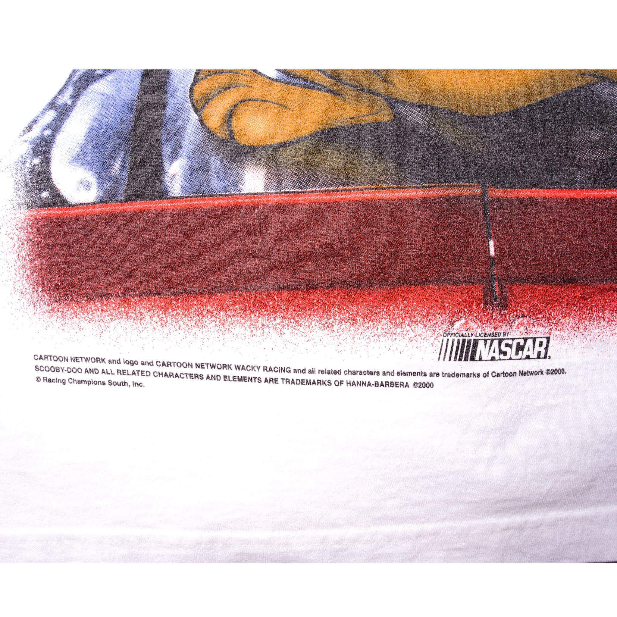 Vintage Nascar All Over Print Winning Everything Scooby Doo Cartoon Network 2000 Tee Shirt Size L