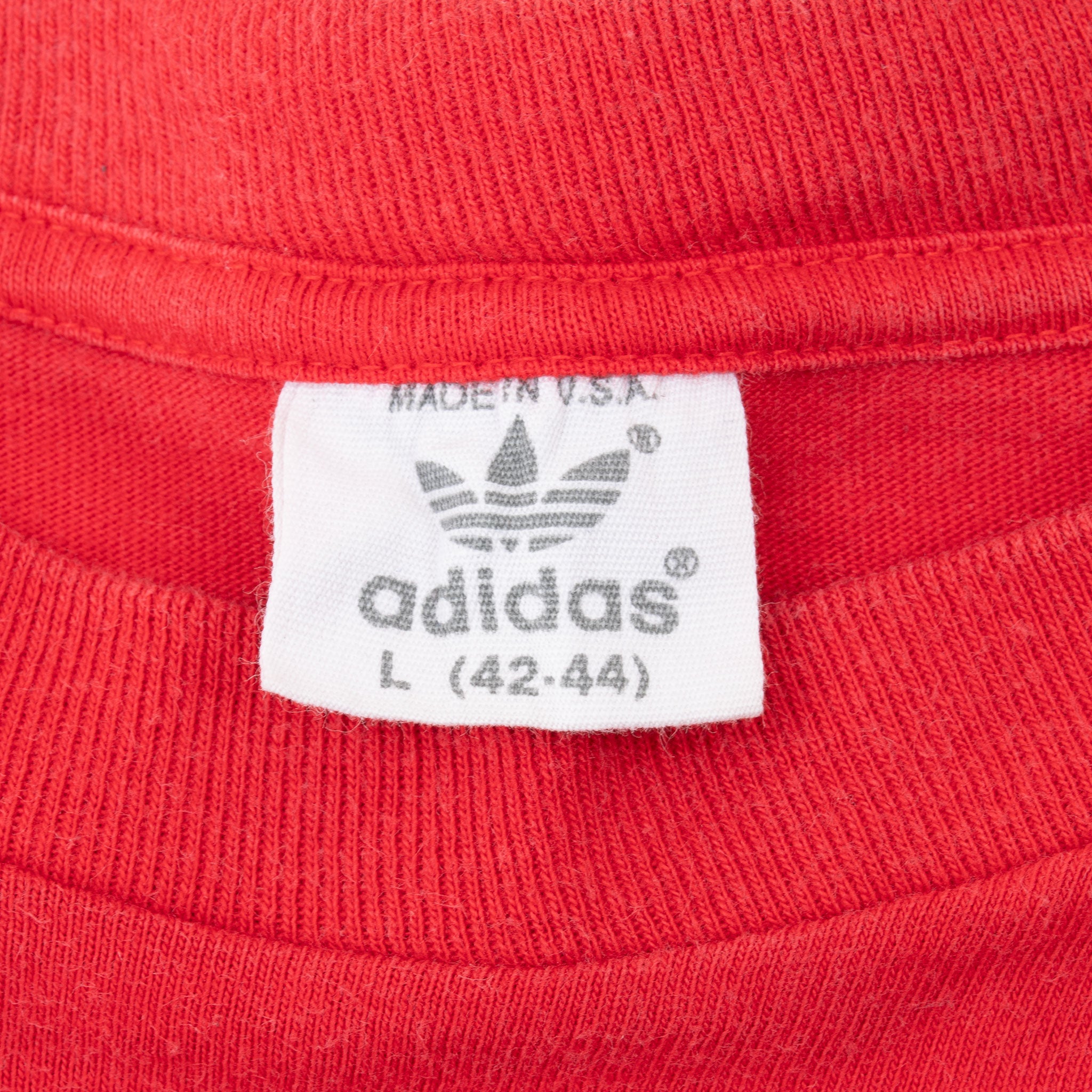 Vintage Adidas 1988 Olympic Games Seoul Korea Team Usa Tee Shirt Size Medium Made In Usa With Single Stitch Sleeves