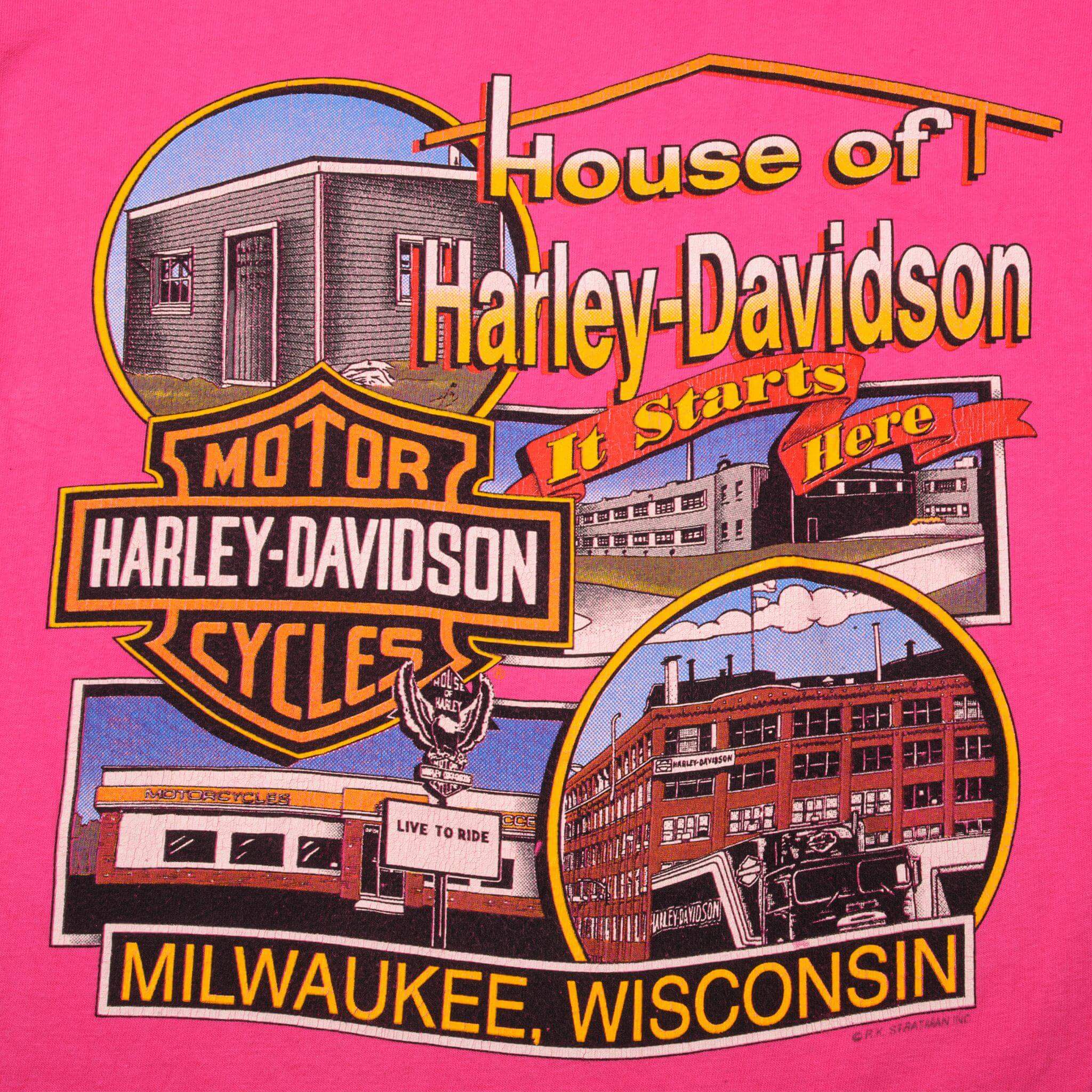 VINTAGE HARLEY DAVIDSON TEE SHIRT 1992 SIZE MEDIUM MADE IN USA