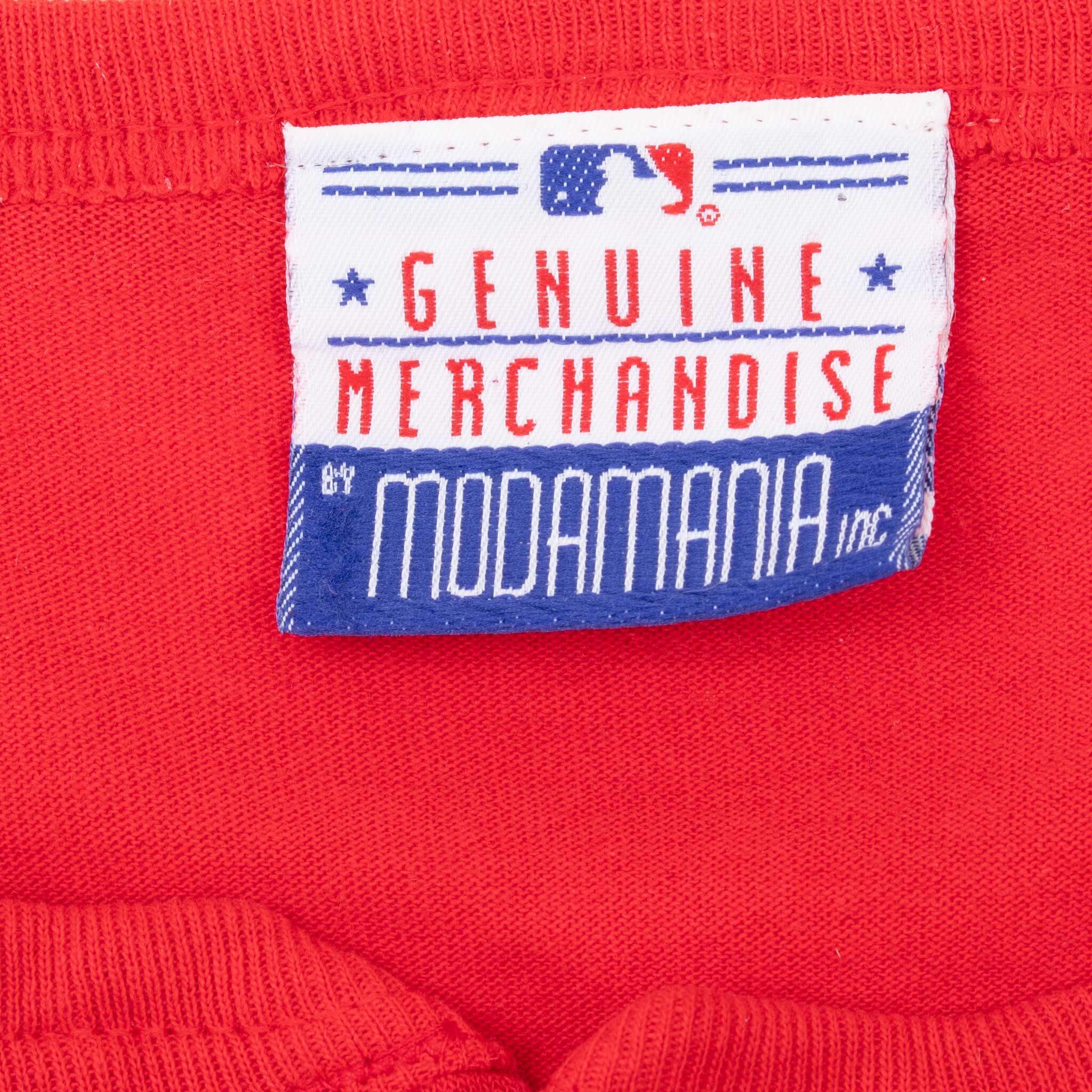 Vintage Mlb Philadelphia Phillies 1993 Henley Tee Shirt Size XL With Single Stitch Sleeves