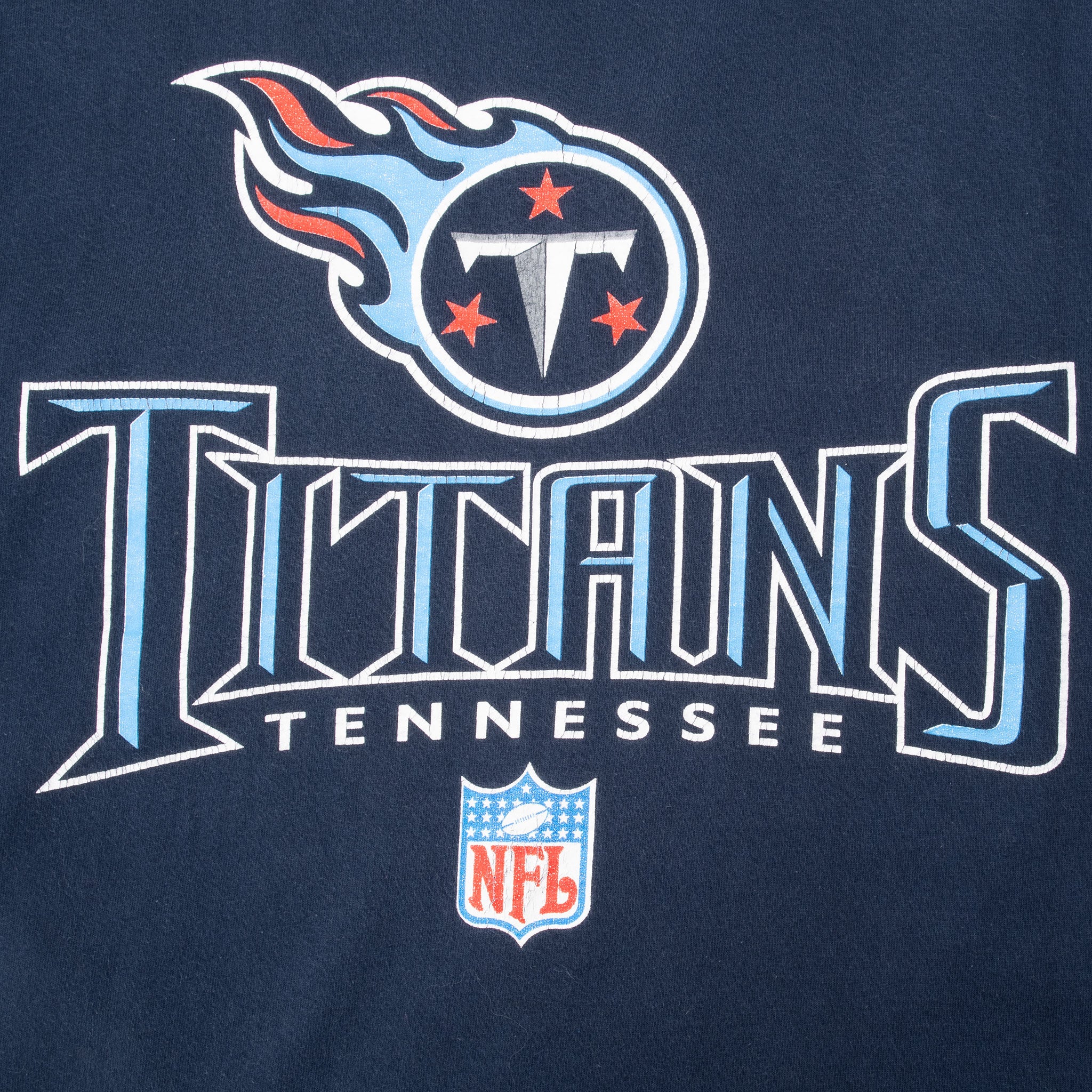 Vintage Nfl Tennessee Titans Blue Tee Shirt 1990S Size Large