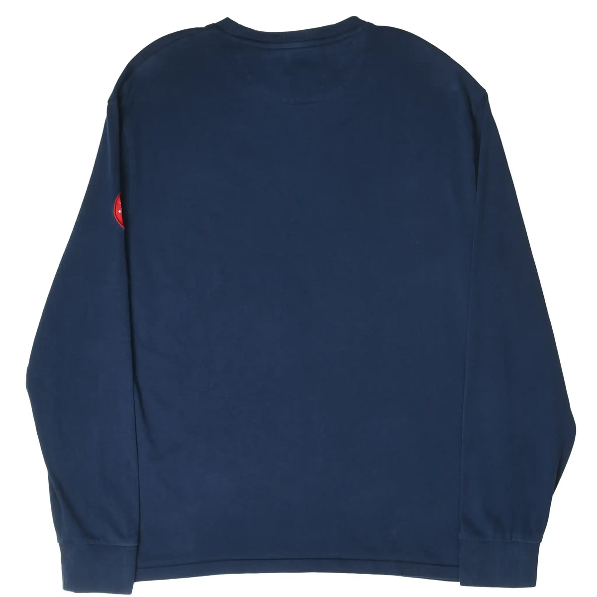 Plain back of navy Ralph Lauren long-sleeve crew-neck shirt
