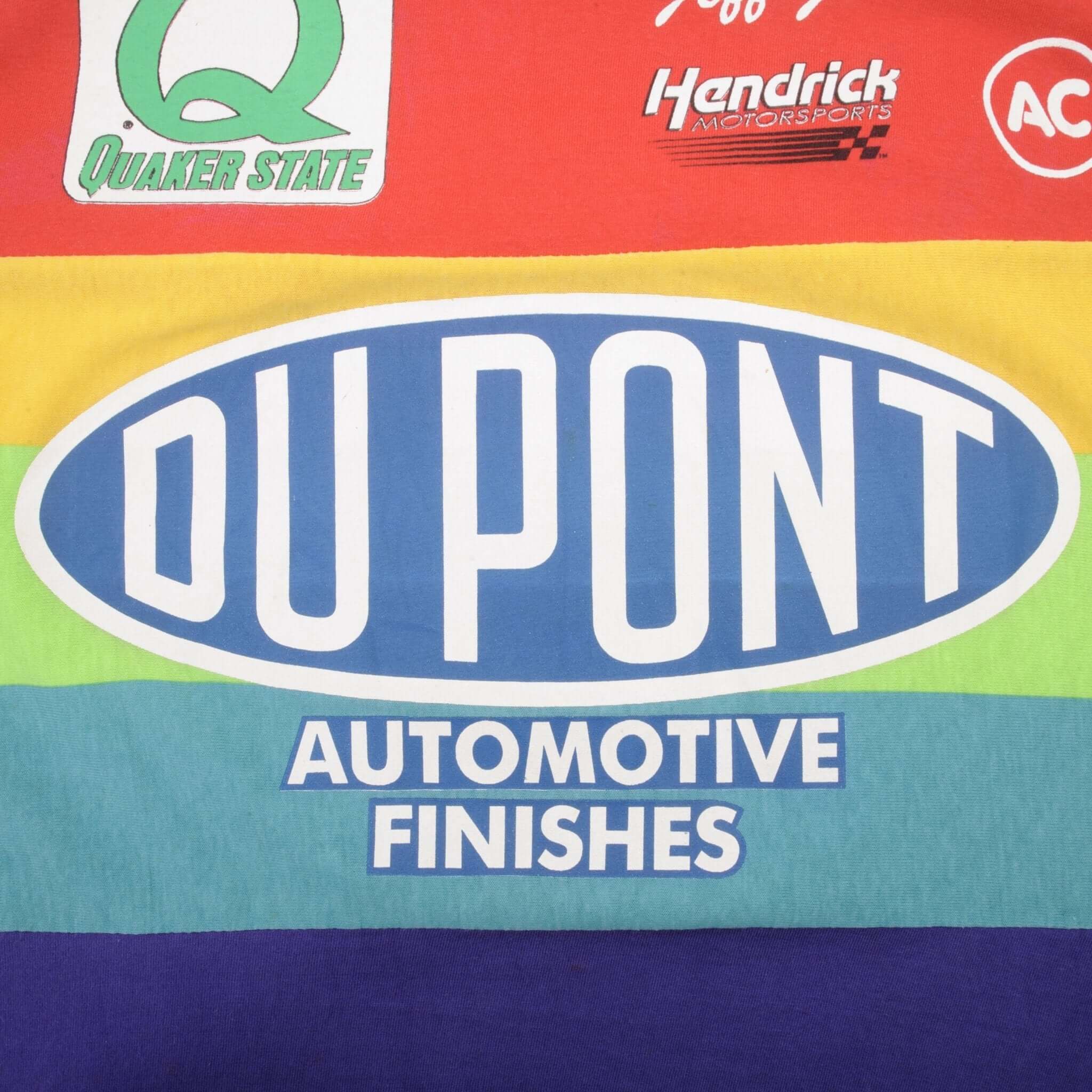 Vintage Rainbow Jeff Gordon Nascar Winston Cup Champion 1995 #24 Tee Shirt 1990s Size 2XL Made In USA