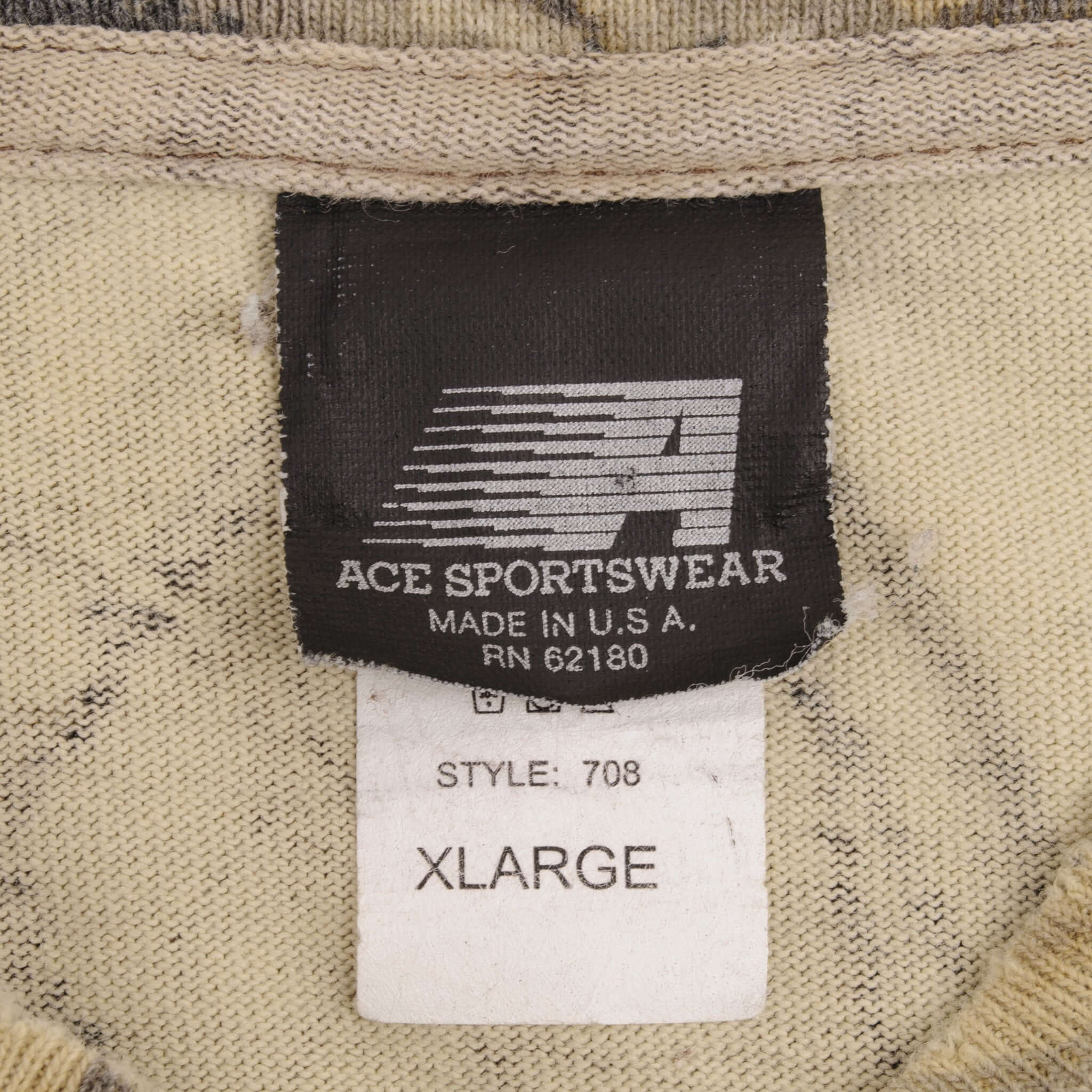 Vintage Hunting Advantage Wetland Camo Long Sleeve Turtle Neck Pocket Tee Shirt Size XL Made In USA