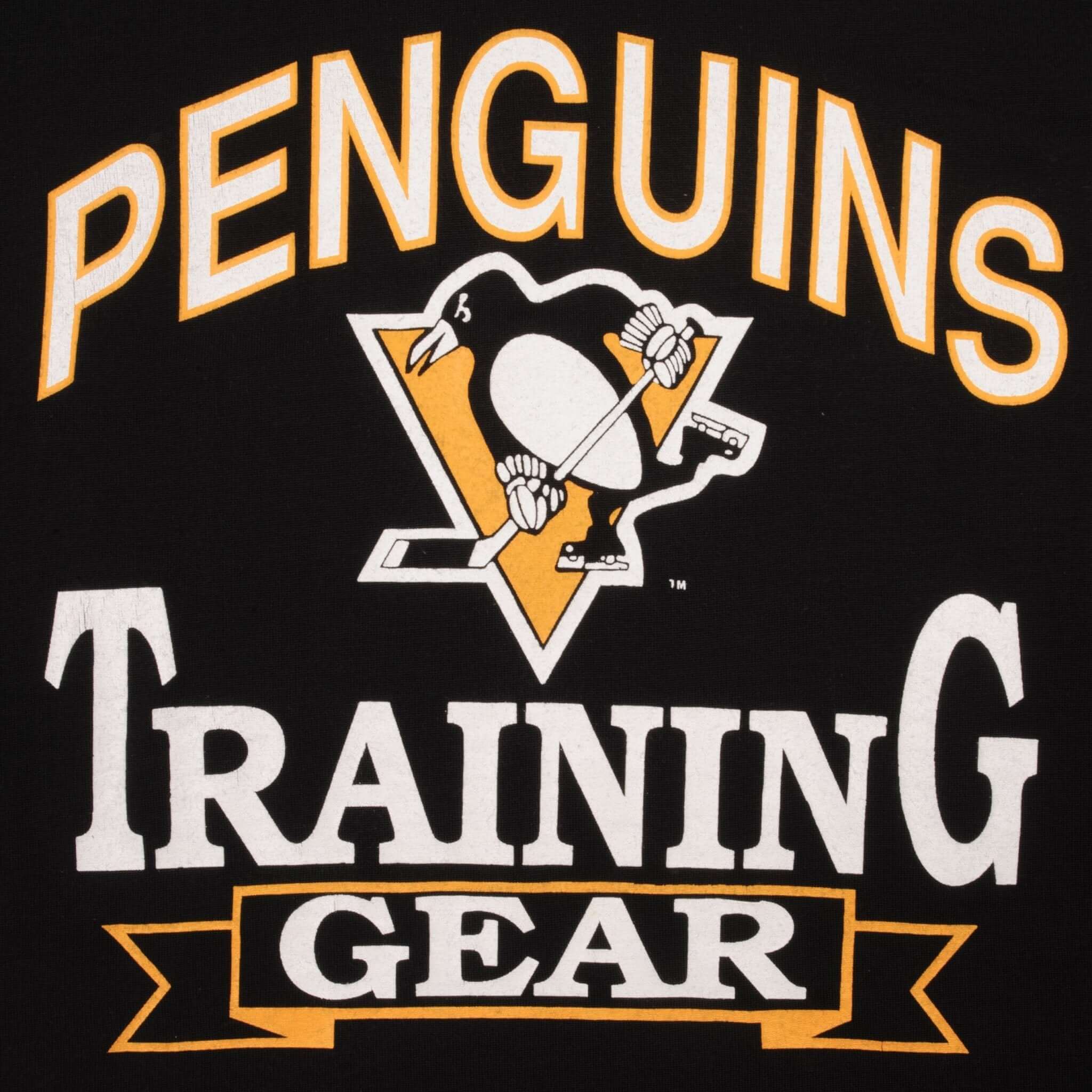 Vintage NHL Pittsburgh Penguins Training Jersey 1980S Size XL With Single Stitch Sleeves