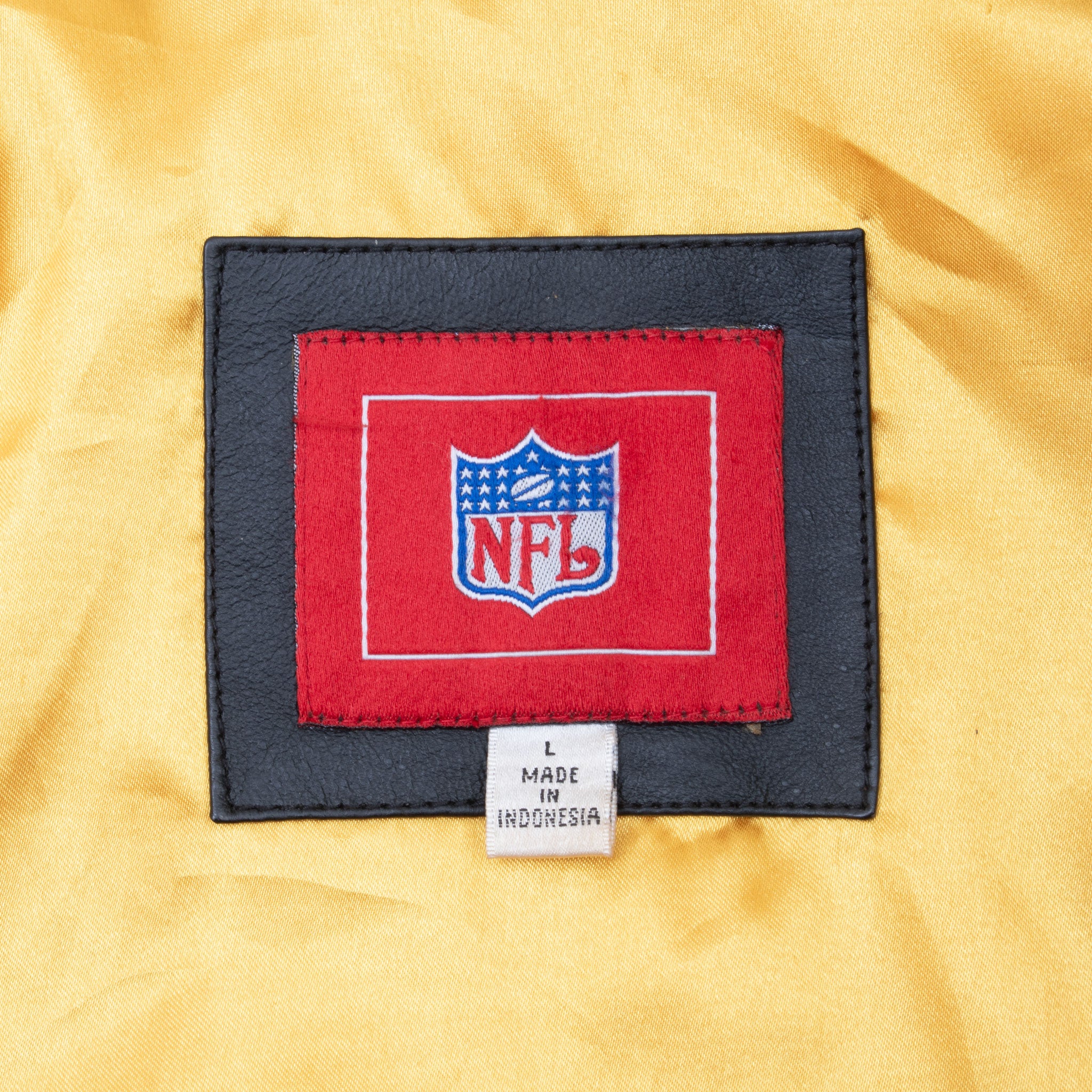 Vintage Nfl Pittsburg Steelers Leather Jacket 1990S Size Large