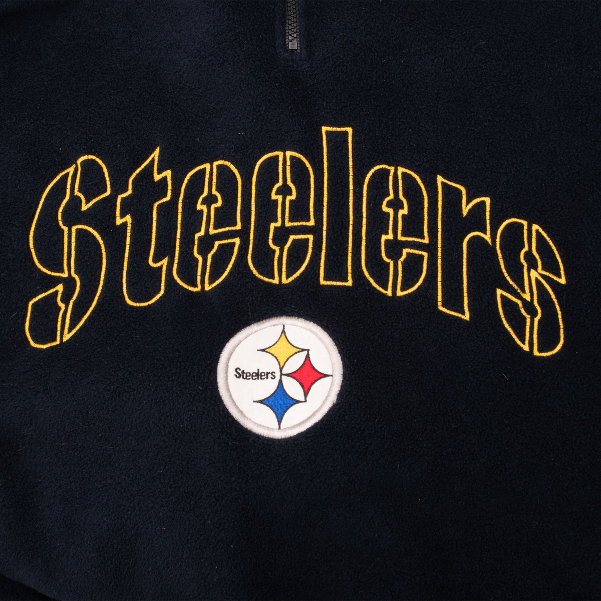 Vintage Nfl Pittsburg Steelers Fleece Pullover Jacket 1990S Size Large