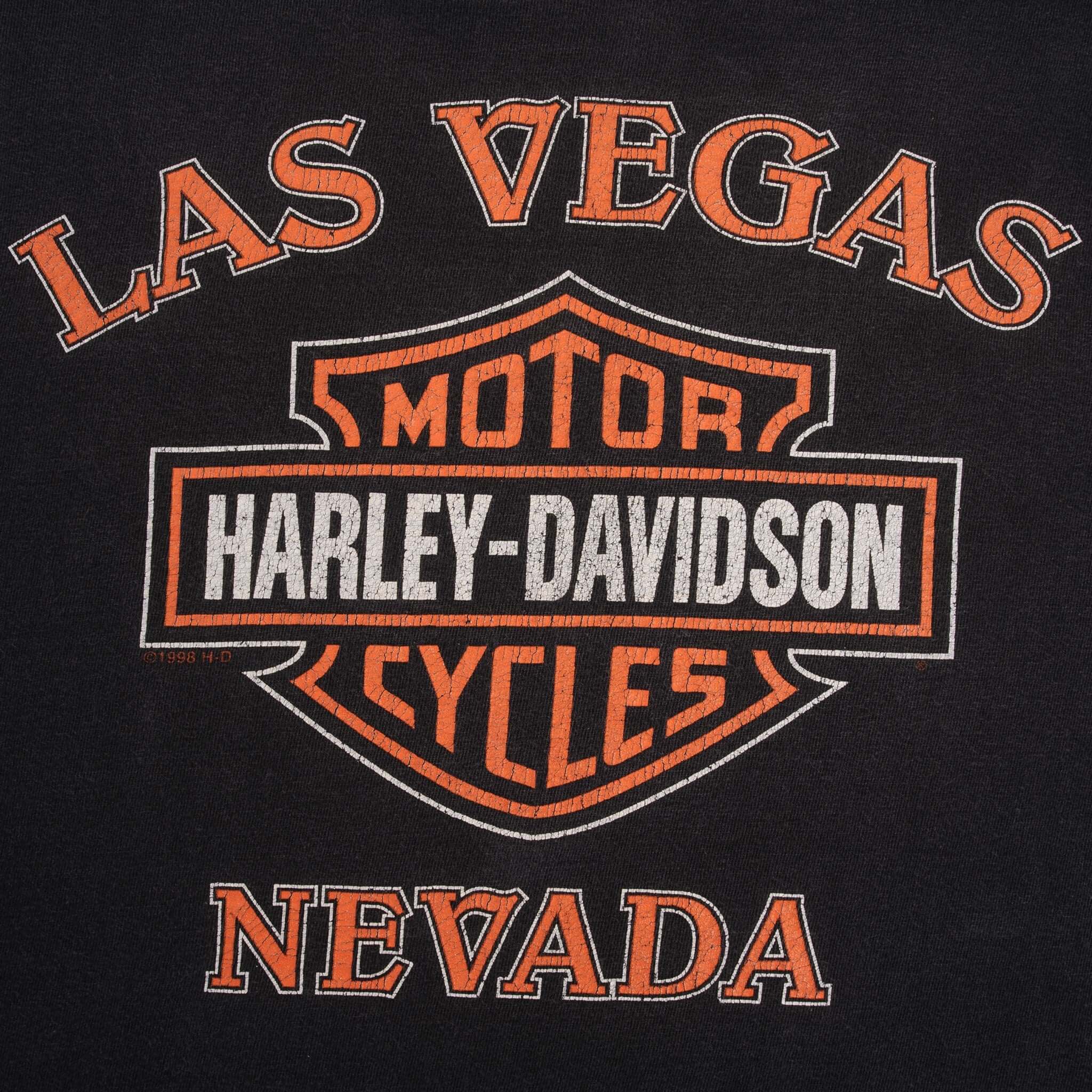 Vintage Harley Davidson Las Vegas Tee Shirt 1998 Size XL Made In Usa