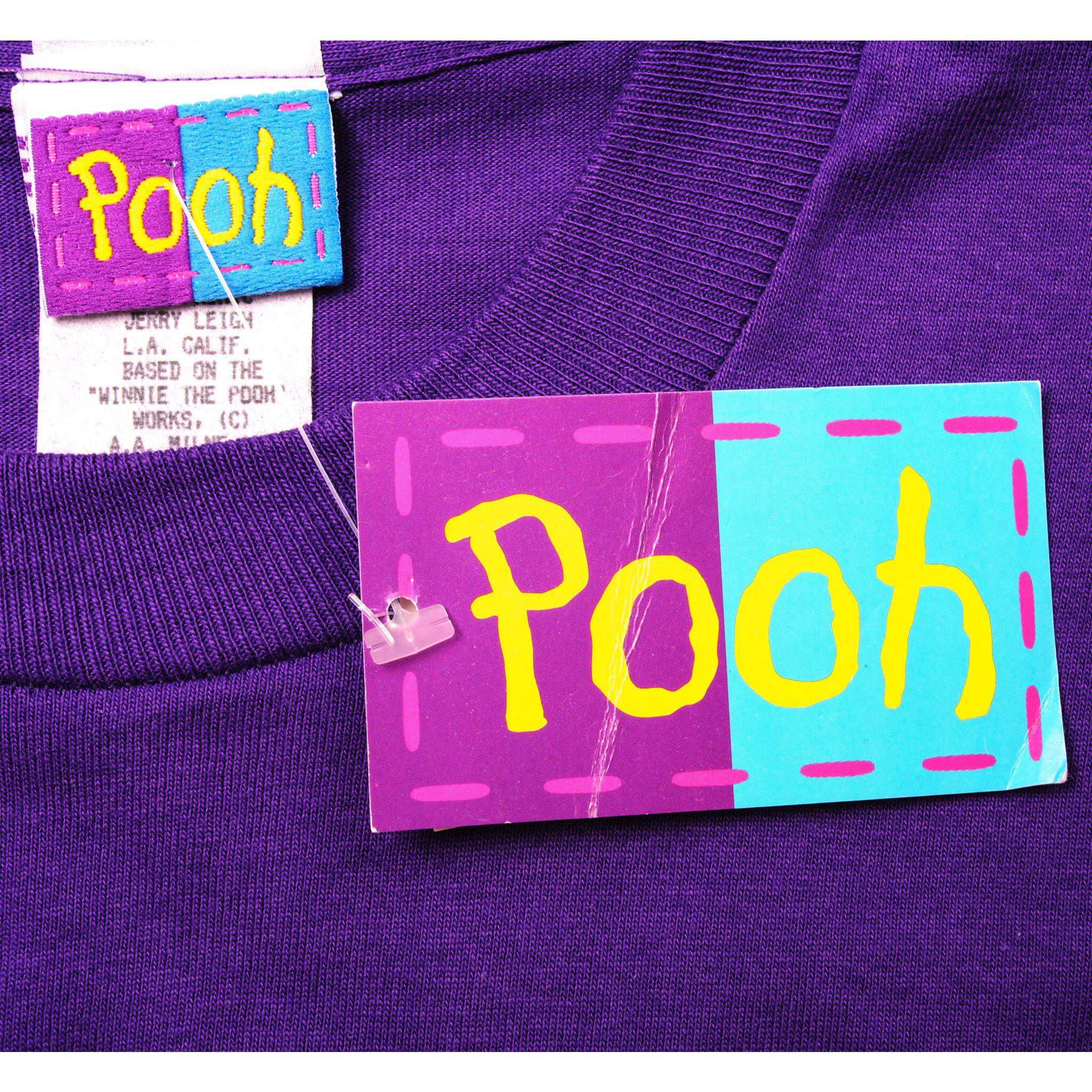 Vintage Label Tag Pooh Disney 90s 1990s