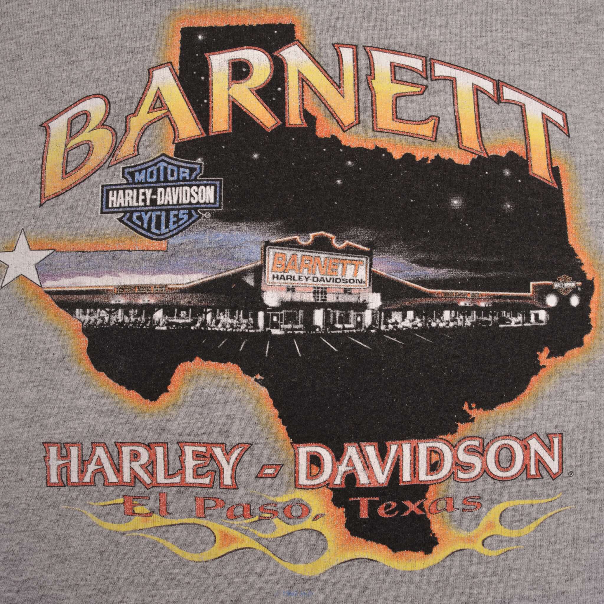 Vintage Harley Davidson Barnett El Paso Tee Shirt 2001 Size Large Made In USA