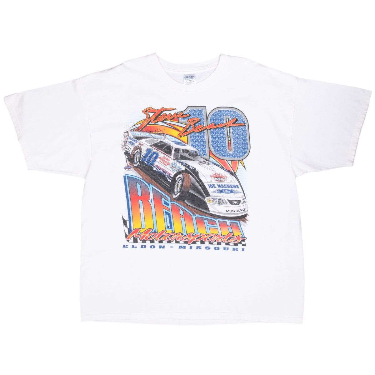 Vintage Dirt Racing Steve Beach Missouri Tee Shirt 2000S Size 2XL