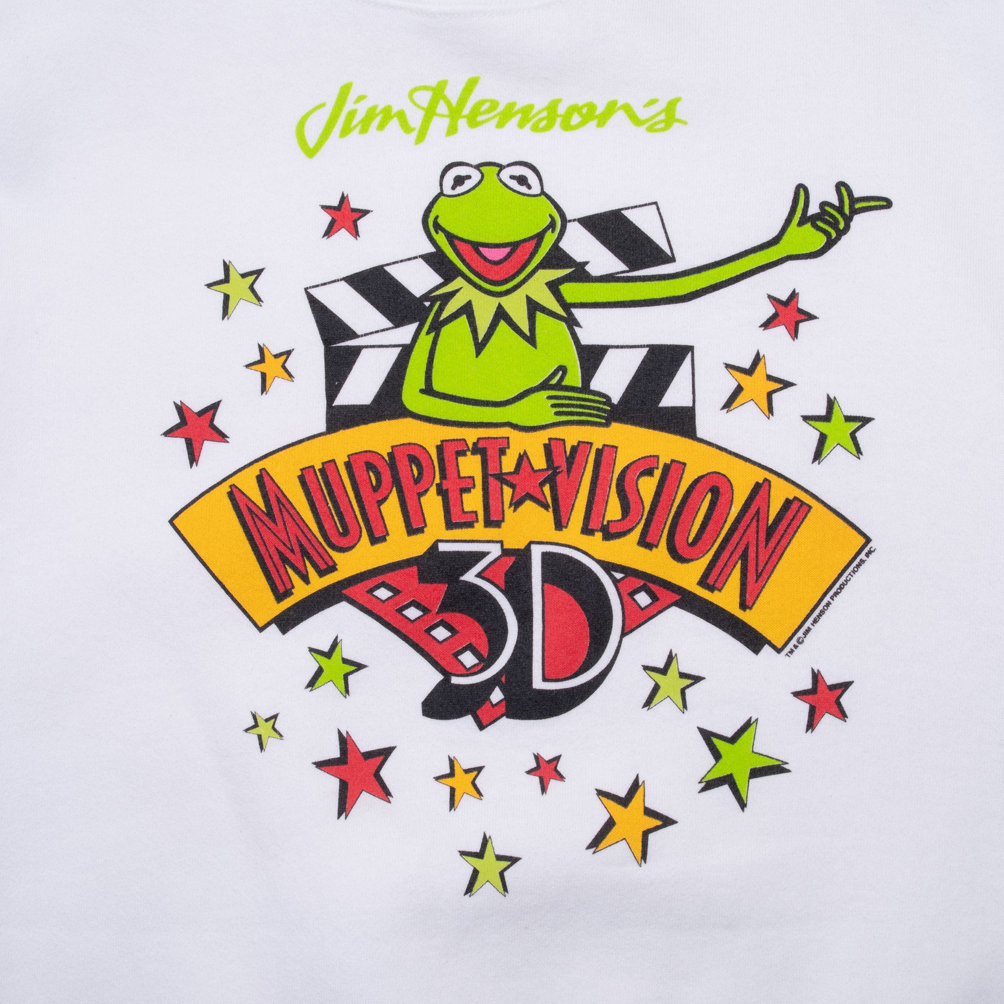 Vintage Muppet Vision Jim Henson's 1990S White Sweatshirt Size XL Made In Usa