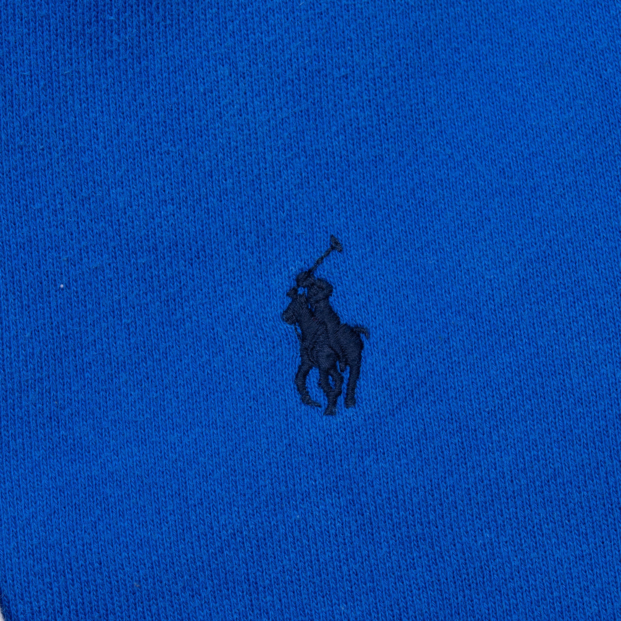 Vintage Ralph Lauren Full Zip Classic Blue Hoodie Sweatshirt 1990S Size XL