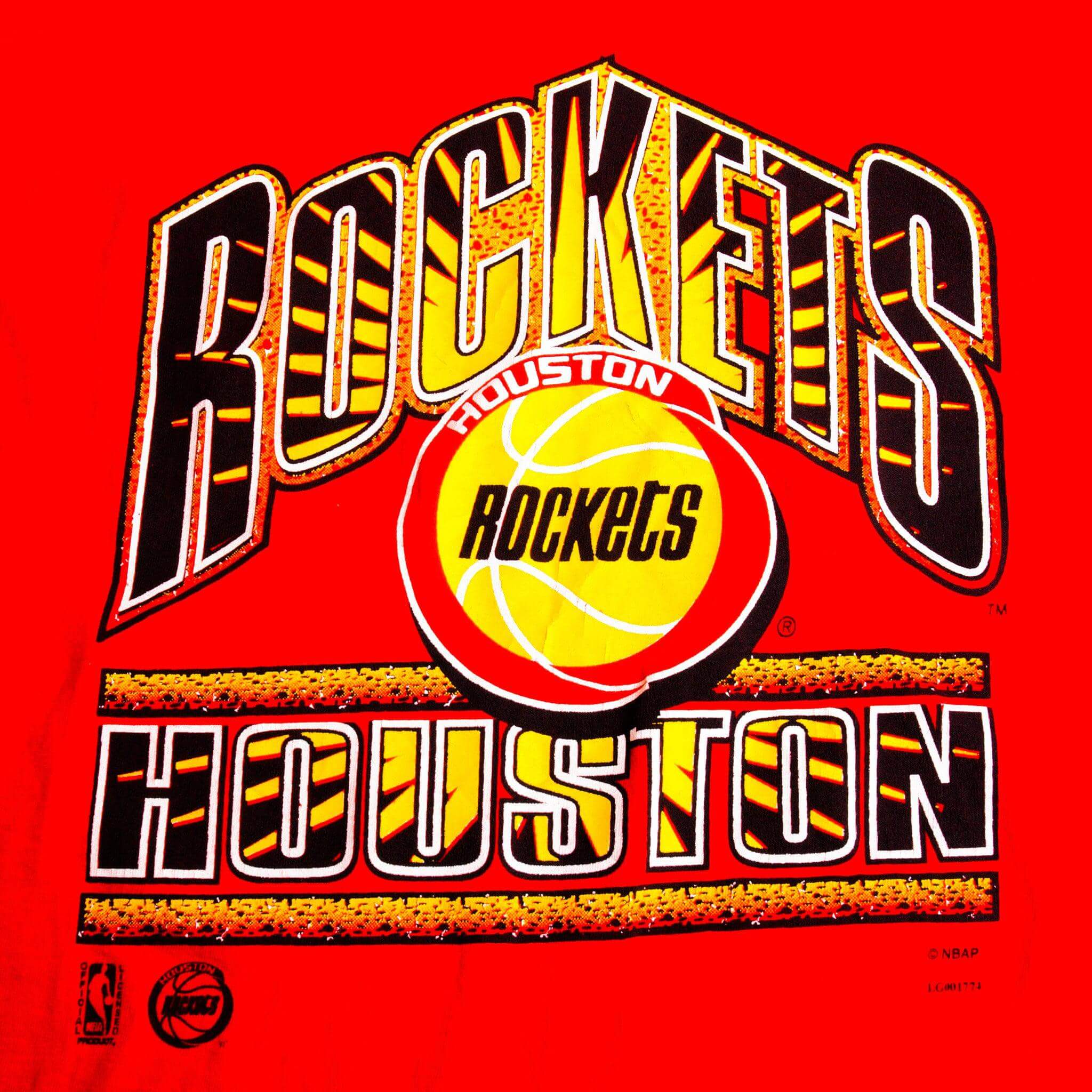 Vintage NBA Houston Rockets Late 1980s Early 1990s Tee Shirt Size XLarge