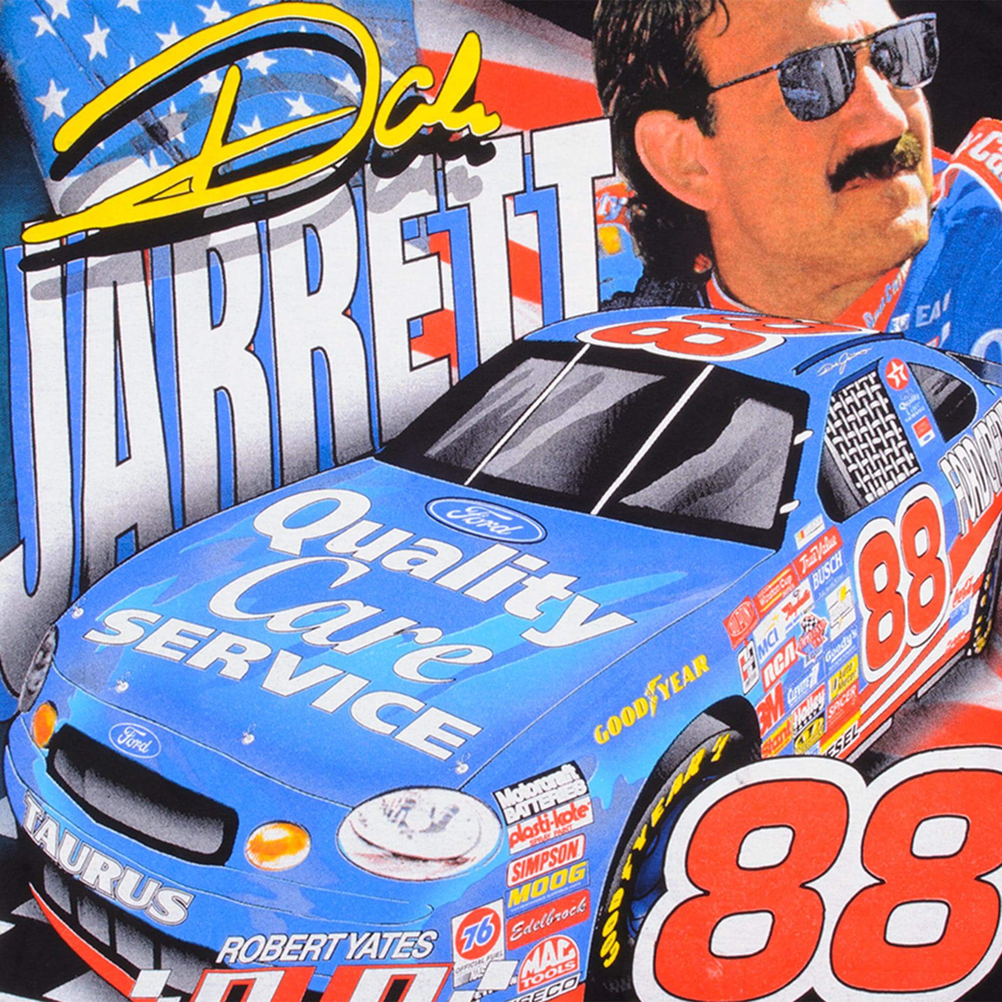 Vintage Nascar Dale Jarrett Number 88 "Flying Colors" 1998 Tee Shirt Size XL. Made In USA