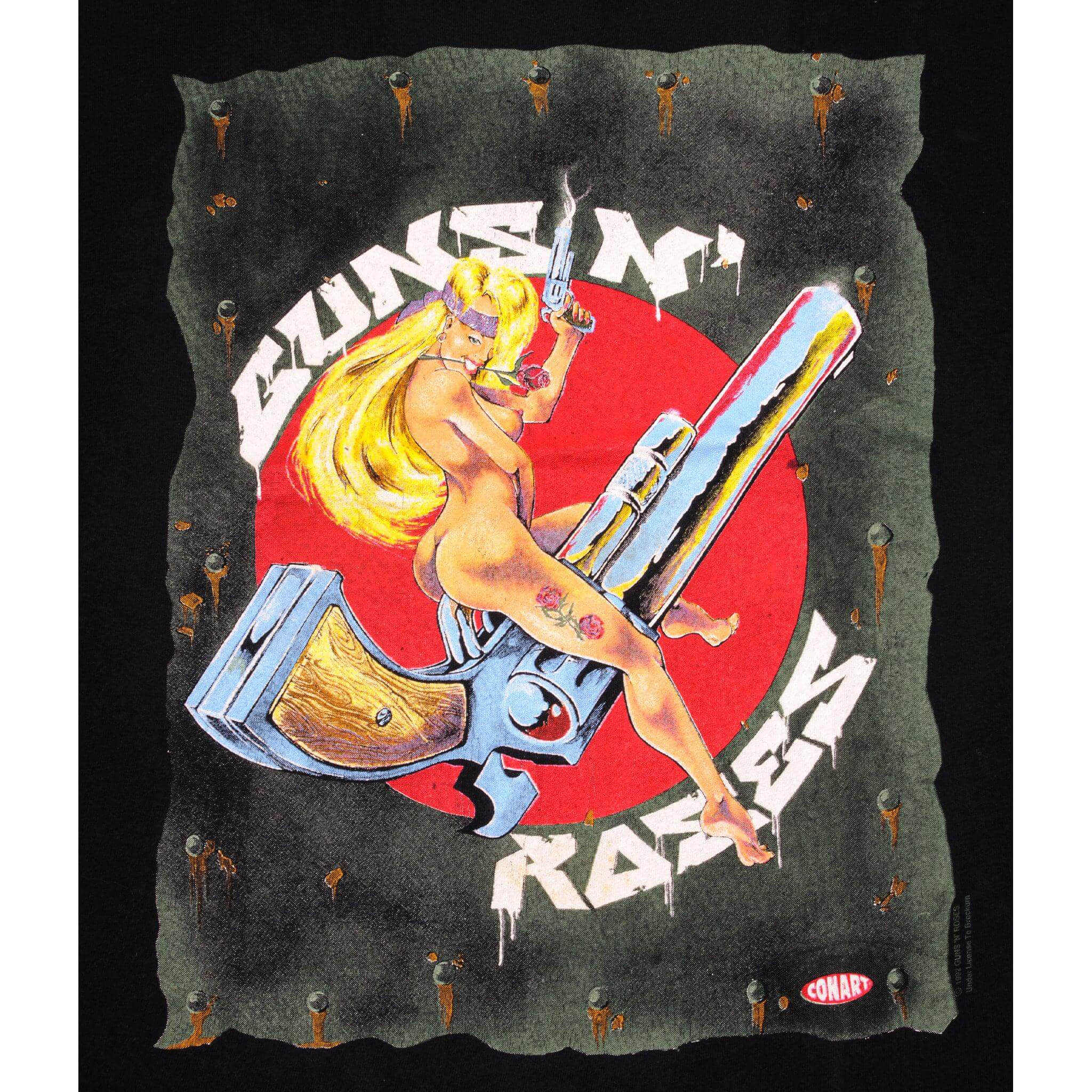 VINTAGE GUNS N' ROSES CONCERT BROCKUM TEE SHIRT 1992 SIZE LARGE MADE IN USA