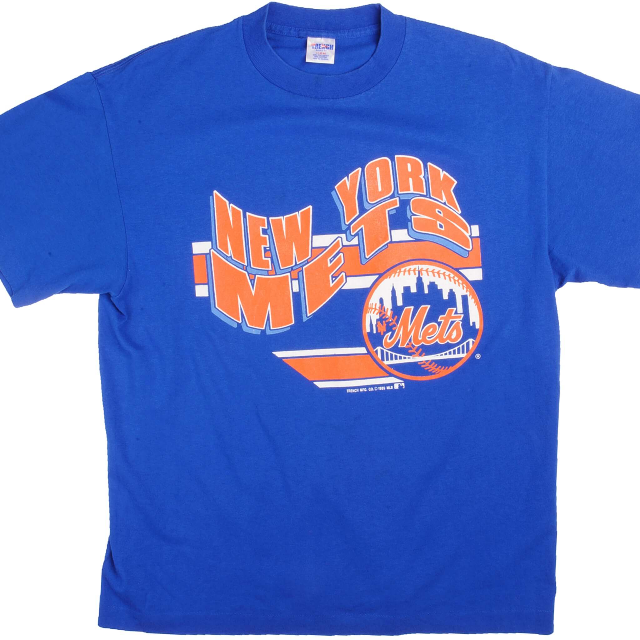 VINTAGE MLB NEW YORK METS TEE SHIRT 1989 SIZE LARGE MADE IN USA